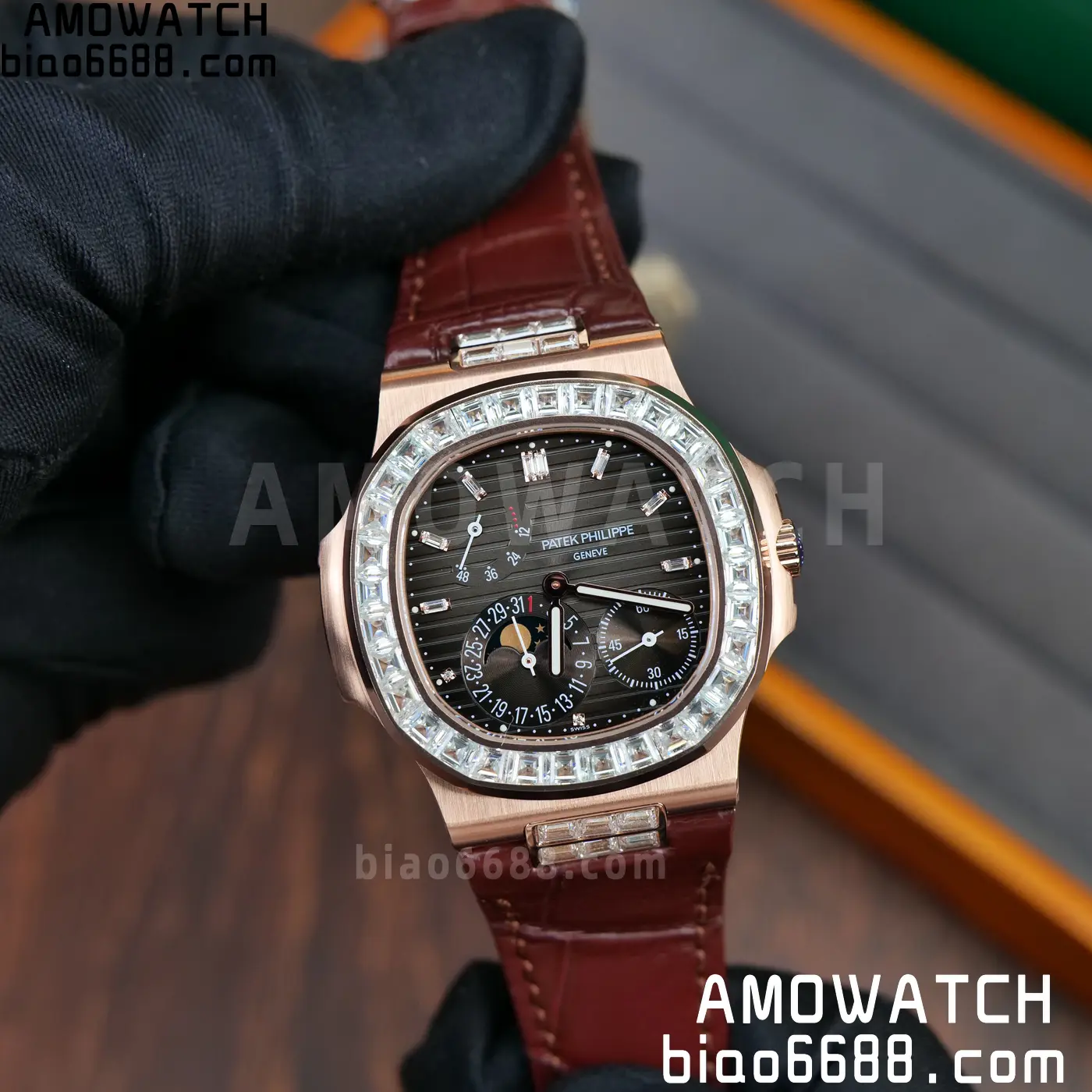 Patek Philippe Nautilus 5712R RG UMI 1:1 Best Edition Brown Dial on Mousson Bezel A240 Super Clone Weighted 72 3d6bd552bb4ecb8 阿默表行AmoWatch