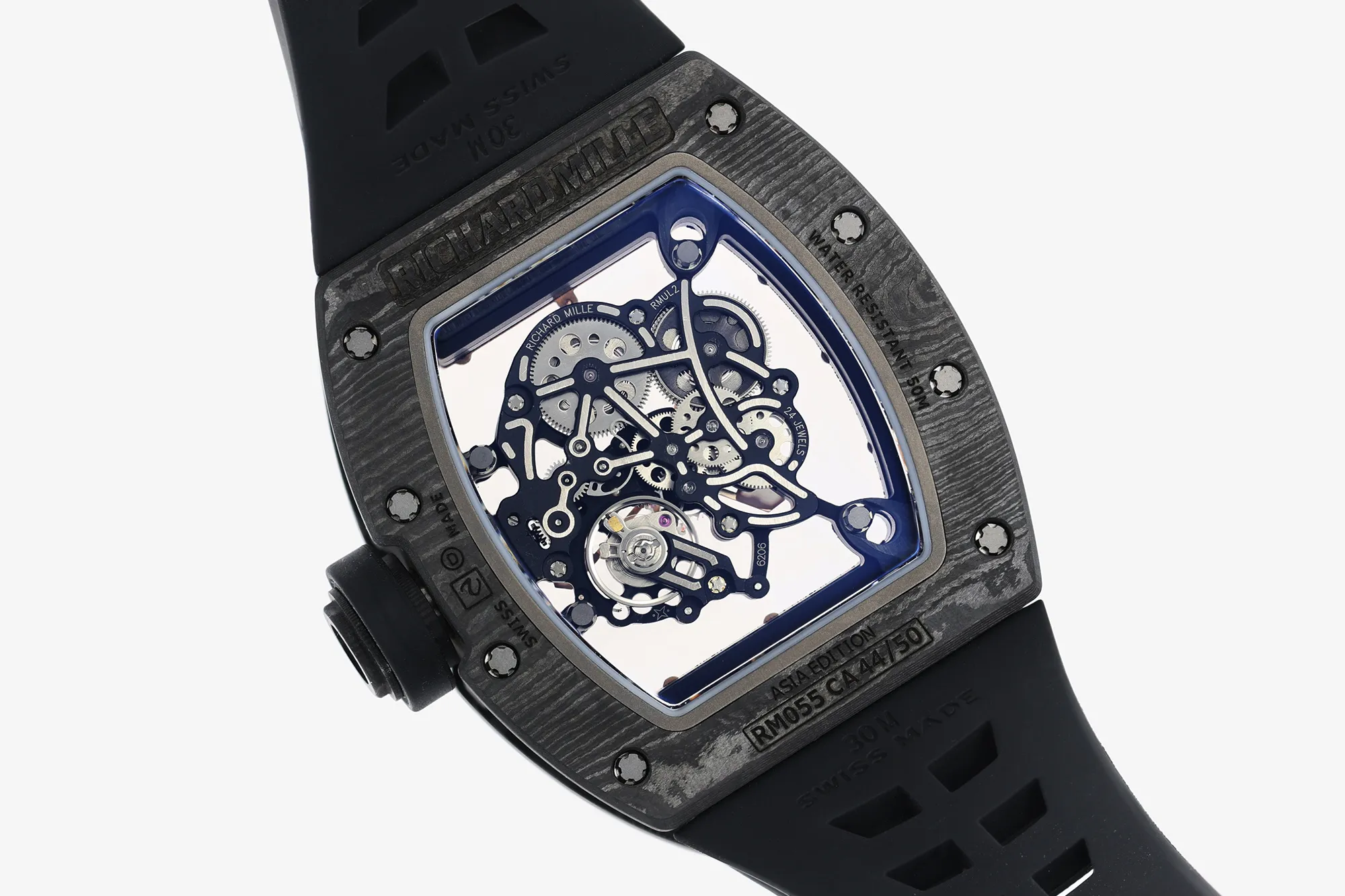 RICHARD MILLE RM055 NTPT ZF 1:1 Best Edition Gold Bezel Black Crown on Rubber Strap RMUL2 Super Clone 25 3e2a2c758e1e621 AMO Watch