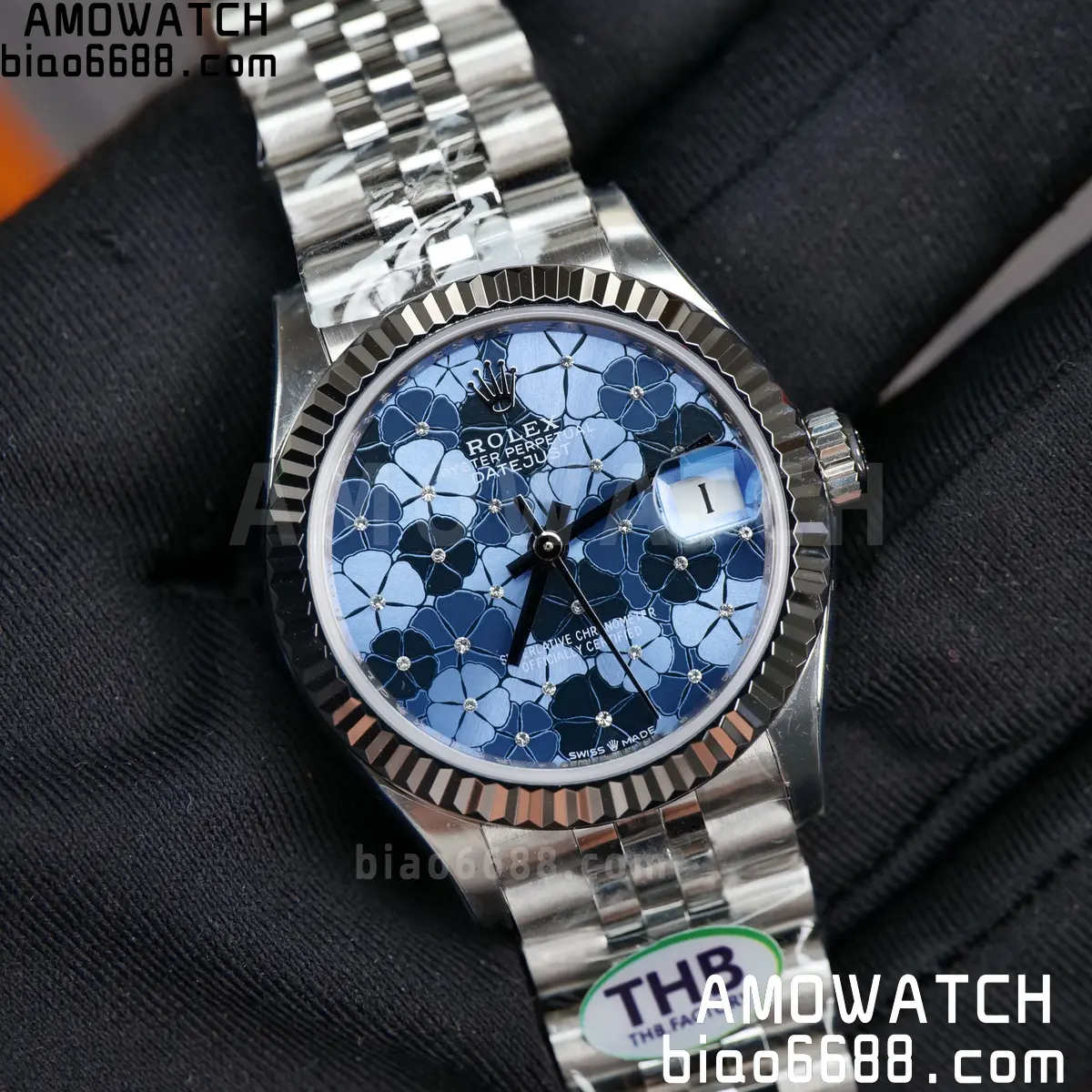 Rolex DateJust 31 278274 THBF 1:1 Best Edition 904L Steel Fluted Blue Floral Dial on SS Jubilee Bracelet HZ Cal.2236 74 3e405b9ace8dbc0 AMO Watch