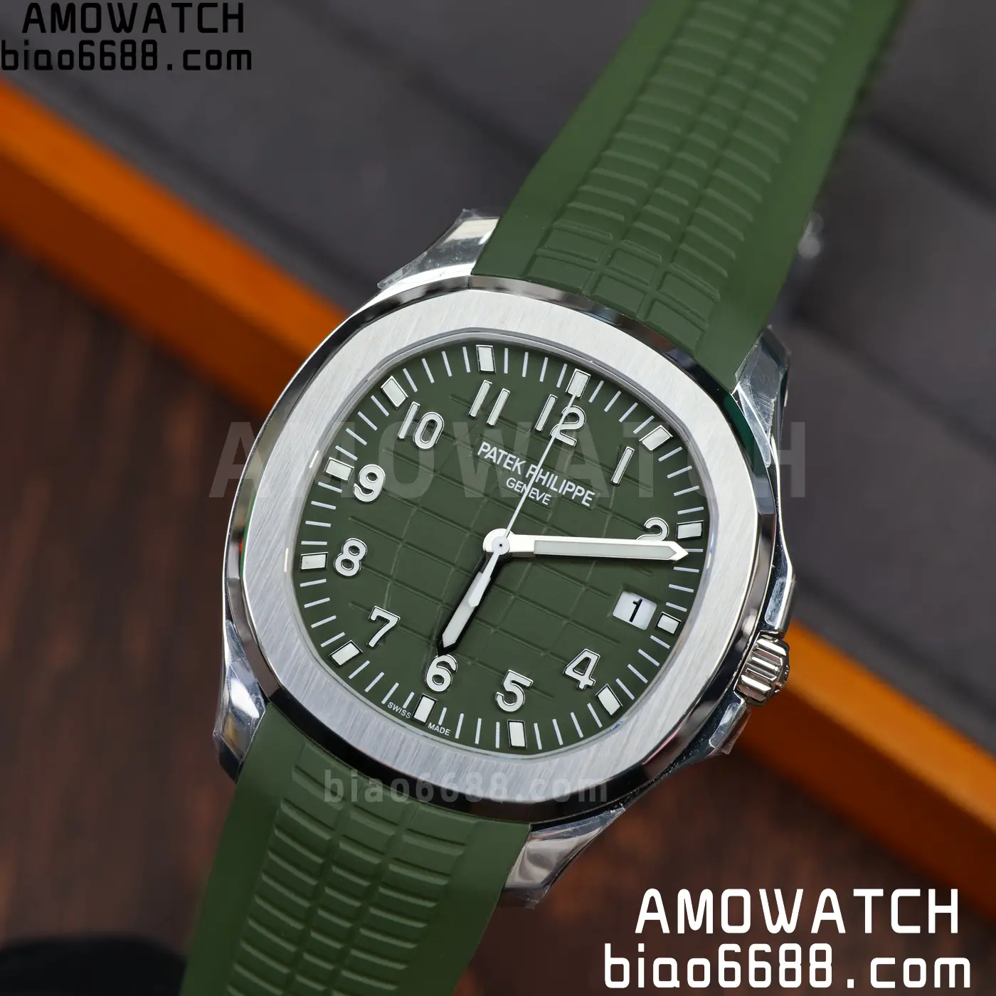 PP Aquanaut 5168G 42mm SS OMEF 1:1 Best Edition Green Dial on Green Rubber Strap DPB330 Weighted 135g 105 3f56ed1c5e14f47 AMO Watch