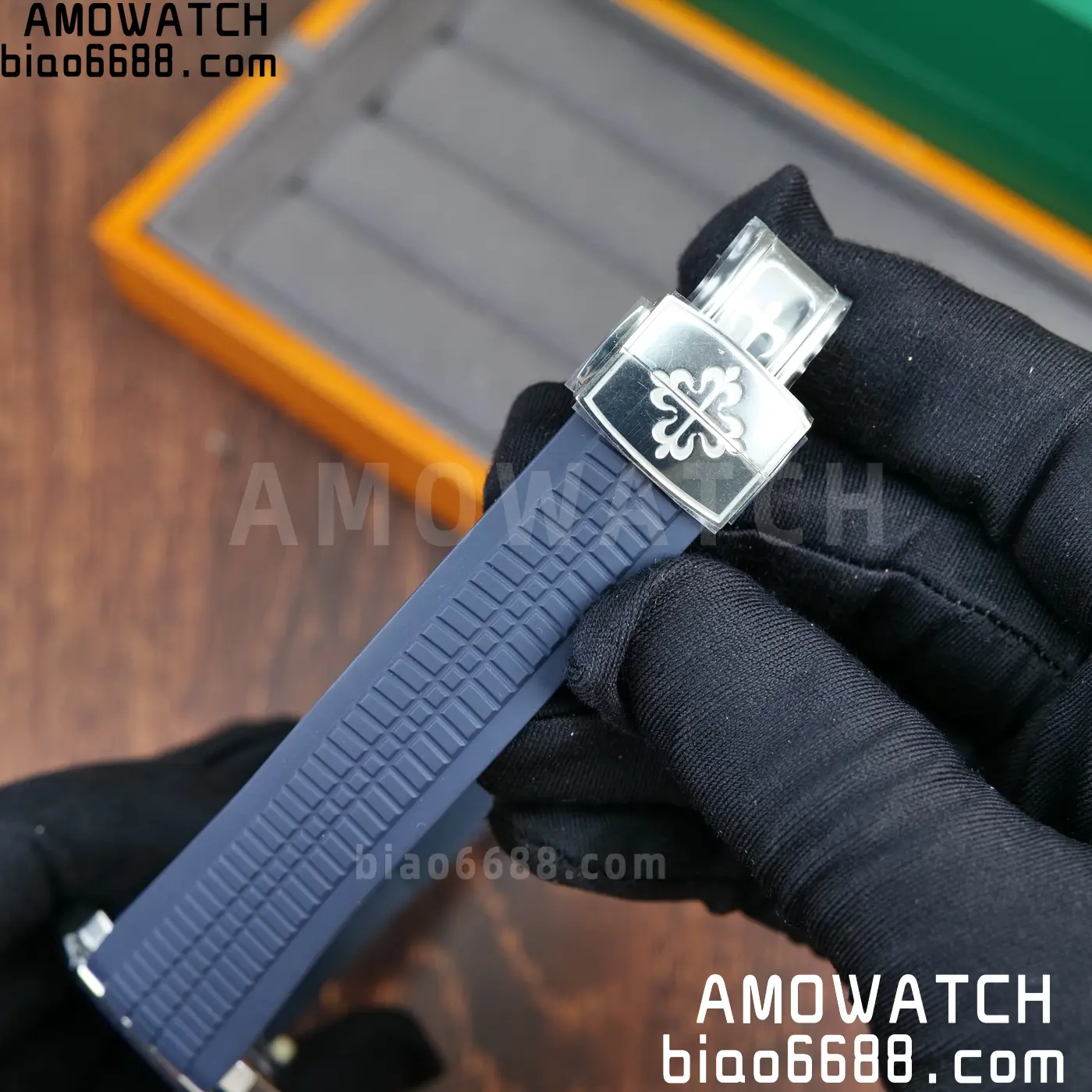 PP Aquanaut 5168G 42mm SS OMEF 1:1 Best Edition Blue Dial on Blue Rubber Strap DPB330 Weighted 135g 90 41877cb0e3345ce AMO Watch