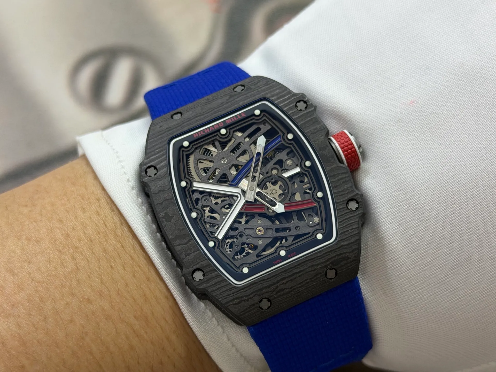 RICHARD MILLE RM67-02 Black NTPT RICH Factory 1:1 France Blue/Red/White Skeleton Dial CRMA7 Super Clone 58 44133c9babaec51 阿默表行AmoWatch