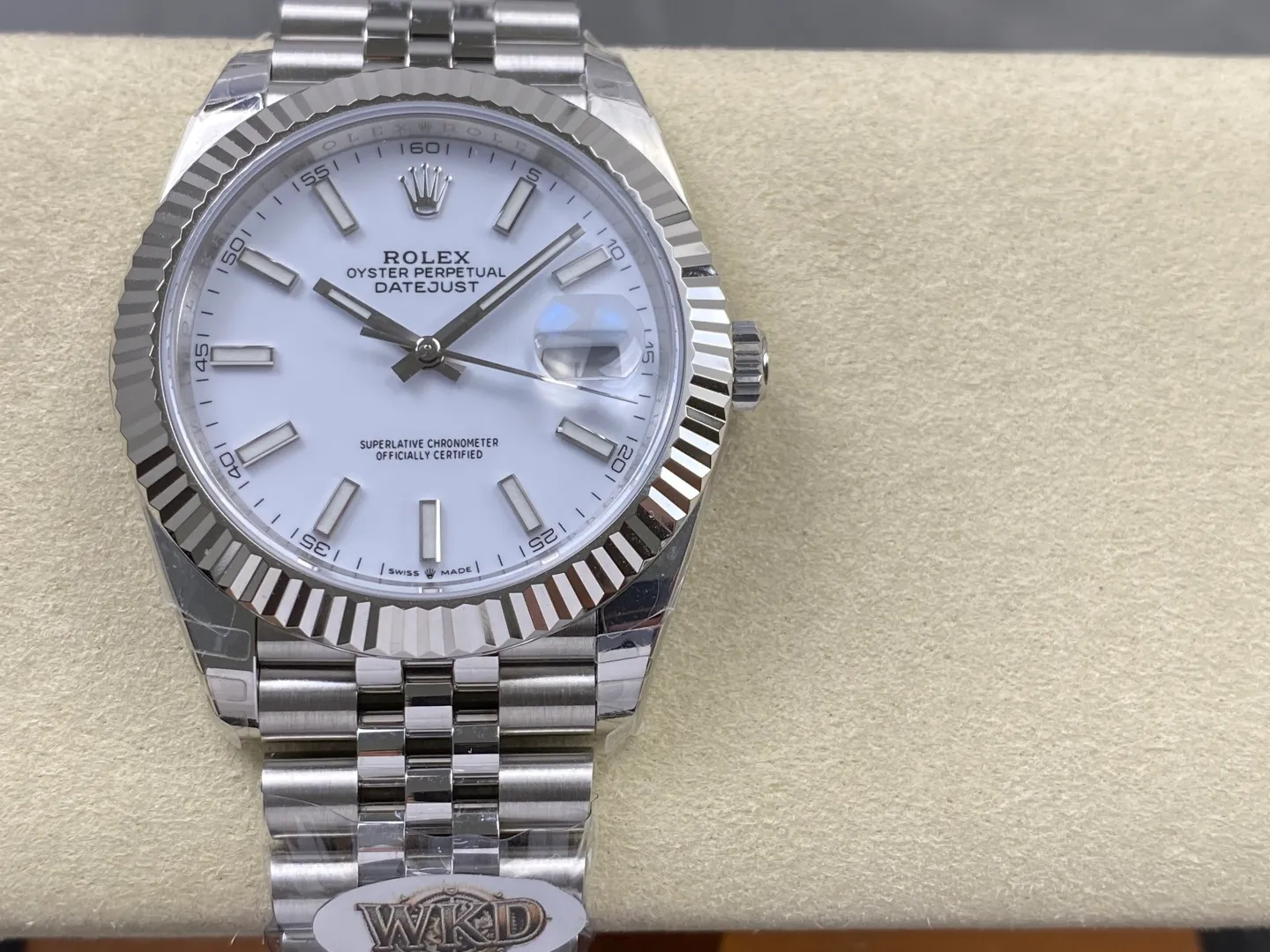 Rolex DateJust 41 126334 WKD 1:1 Best Edition White Dial on Jubilee Bracelet JH3235 (Free Sprung) 24 47a79c196101389 AMO Watch