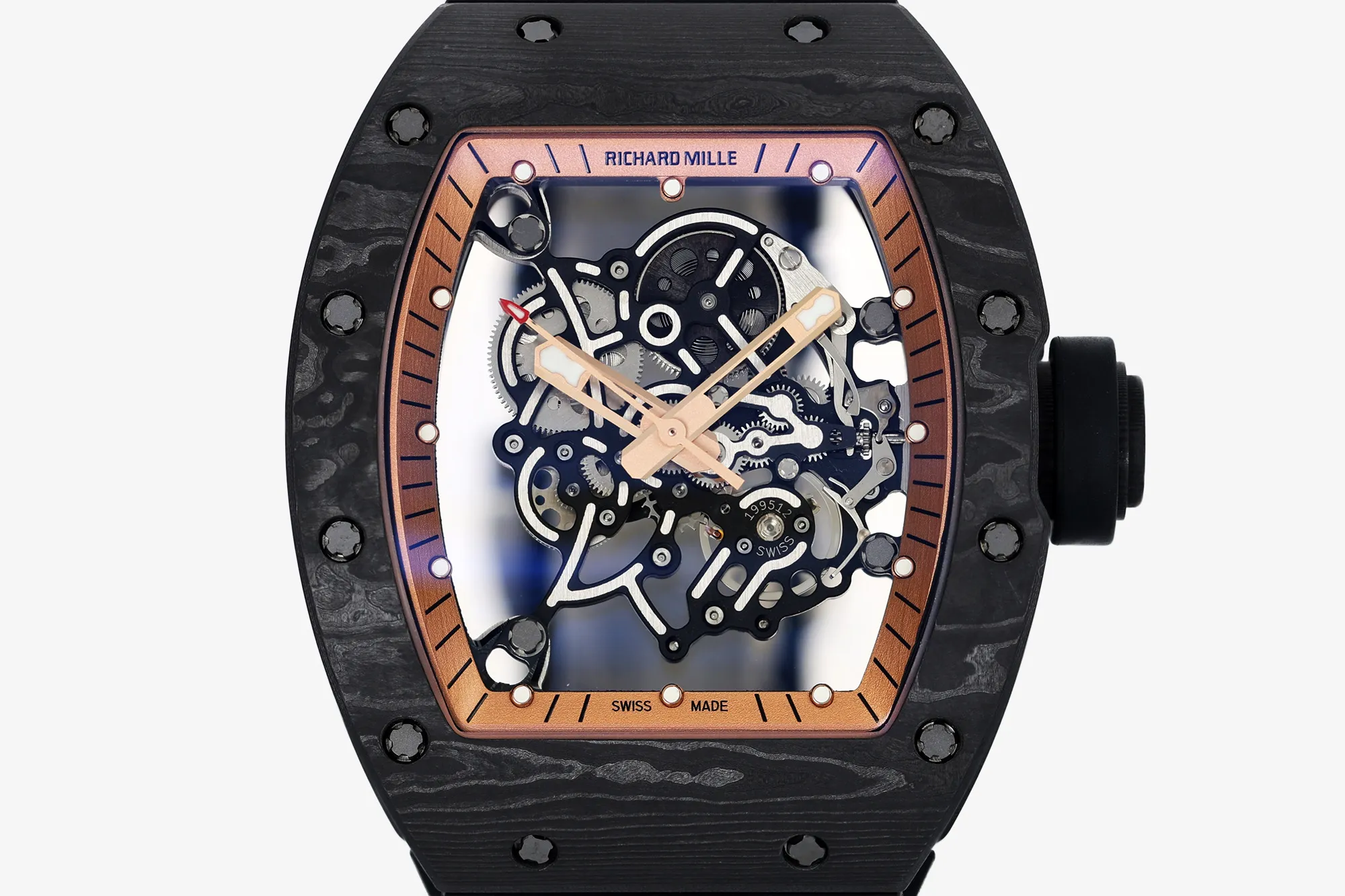 RICHARD MILLE RM055 NTPT ZF 1:1 Best Edition Gold Bezel Black Crown on Rubber Strap RMUL2 Super Clone 20 48cf74db2b0a8a6 AMO Watch