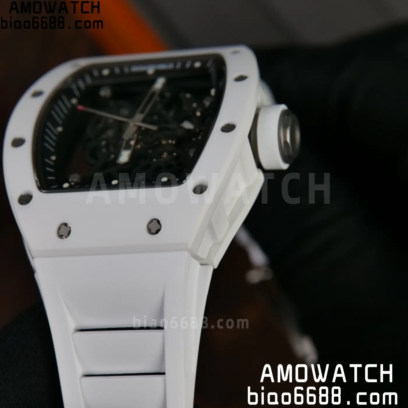 RICHARD MILLE RM055 A9F 1:1 Best Edition White Bezel on White Rubber Strap RMUL2 Free Sprung 110 4a0ac50ae50e4a5 AMO Watch