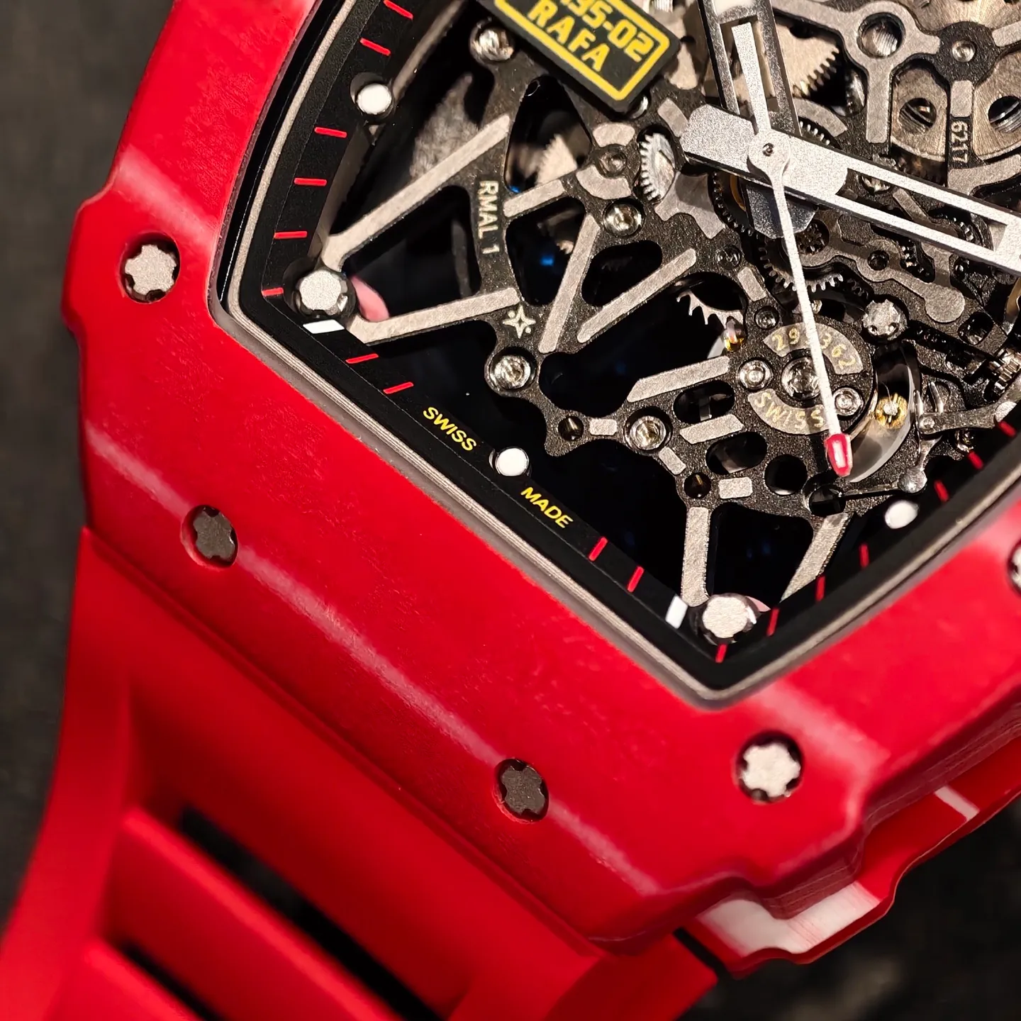RICHARD MILLE RM35-02 Red NTPT Mille Studio 1:1 Best Edition on Red Rubber Strap RMUL1 Super Clone (Custom Case Set) 50 4c7f6aa177d3d41 AMO Watch