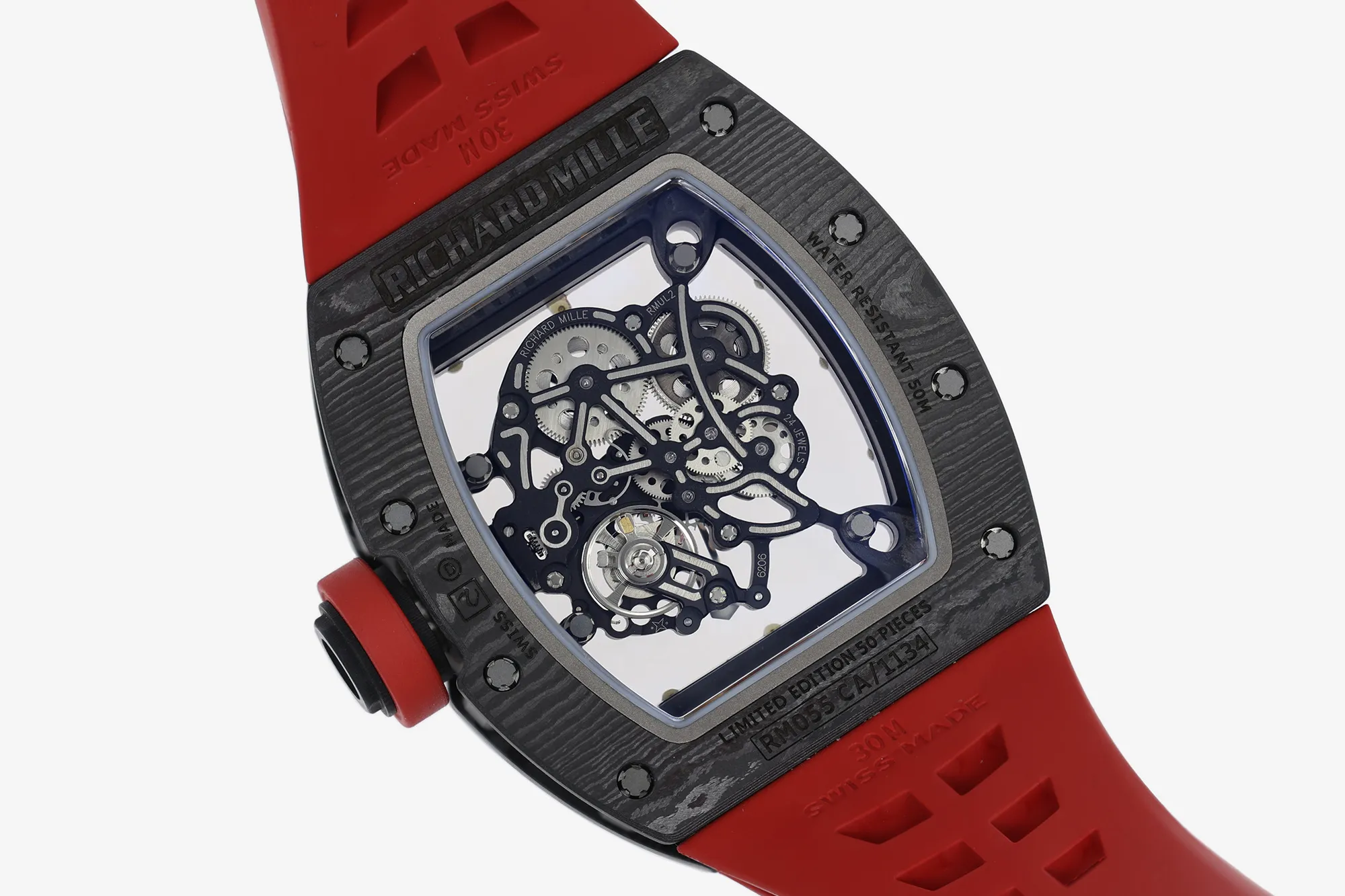 RICHARD MILLE RM055 NTPT ZF 1:1 Best Edition White Bezel Red Crown on Red Rubber Strap RMUL2 Super Clone V3 25 4dda6762a85894e AMO Watch