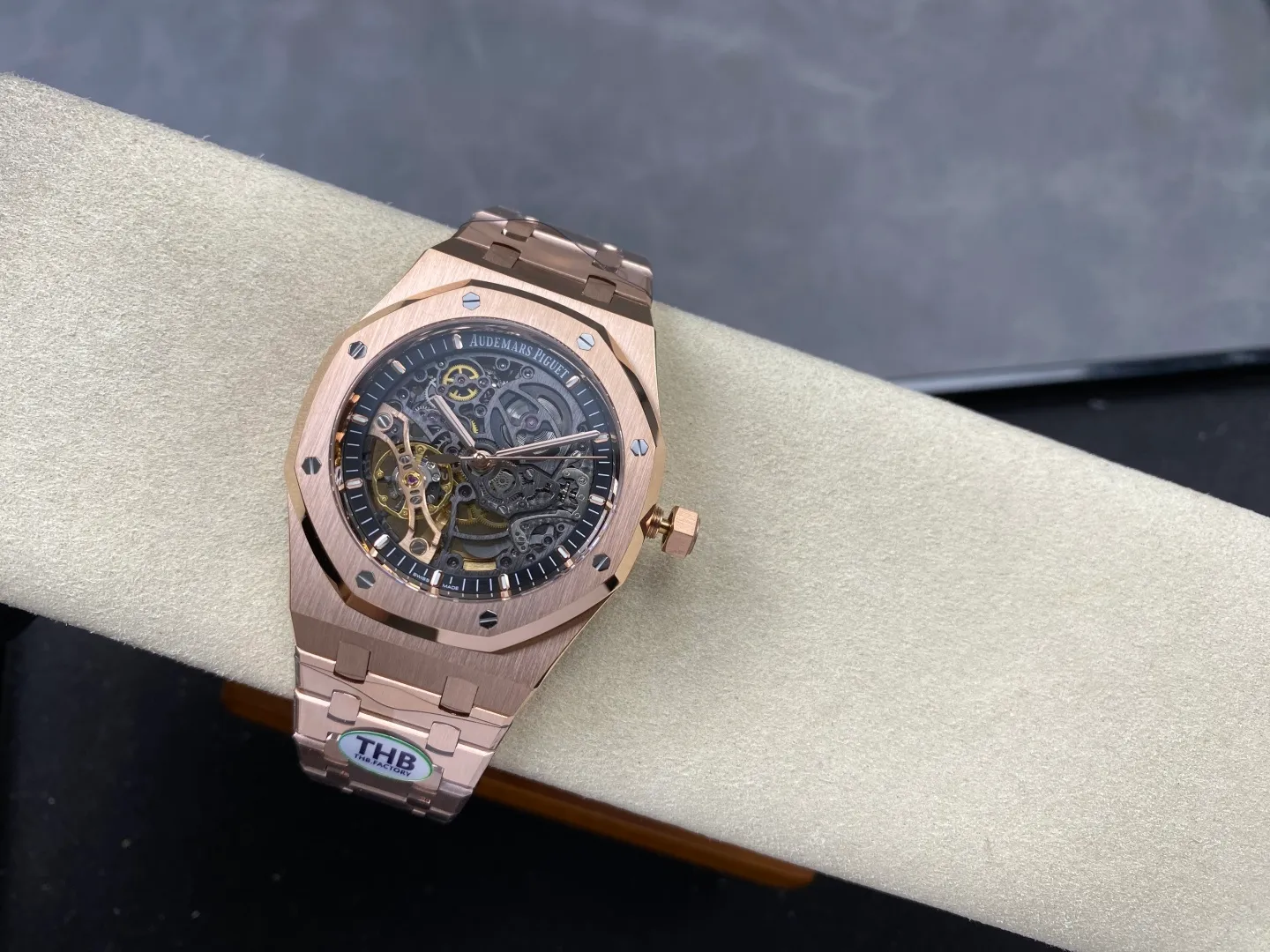 AP Royal Oak 41mm Skeleton 15407 RG THB Factory 1:1 Best Edition Skeleton Dial on RG Bracelet A3132 V3 (Free Sprung) 28 4ece95859332218 阿默表行AmoWatch