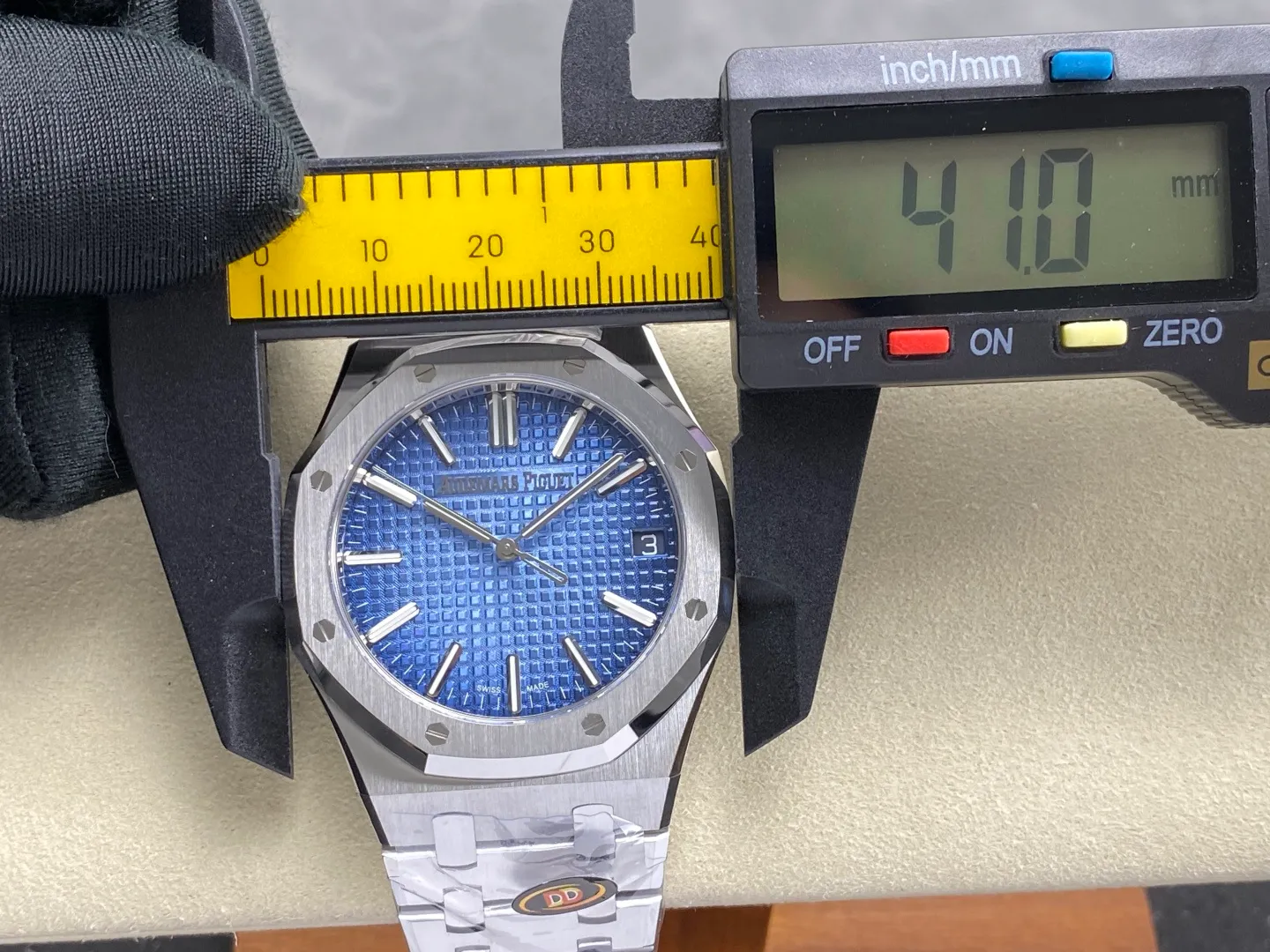 AP Royal Oak 41mm 15510 SS DDF 1:1 Best Edition Ice Blue Dial on SS Bracelet DD4302 Super Clone (Weighted) 176g 41 50cdc7ba59d74d5 AMO Watch