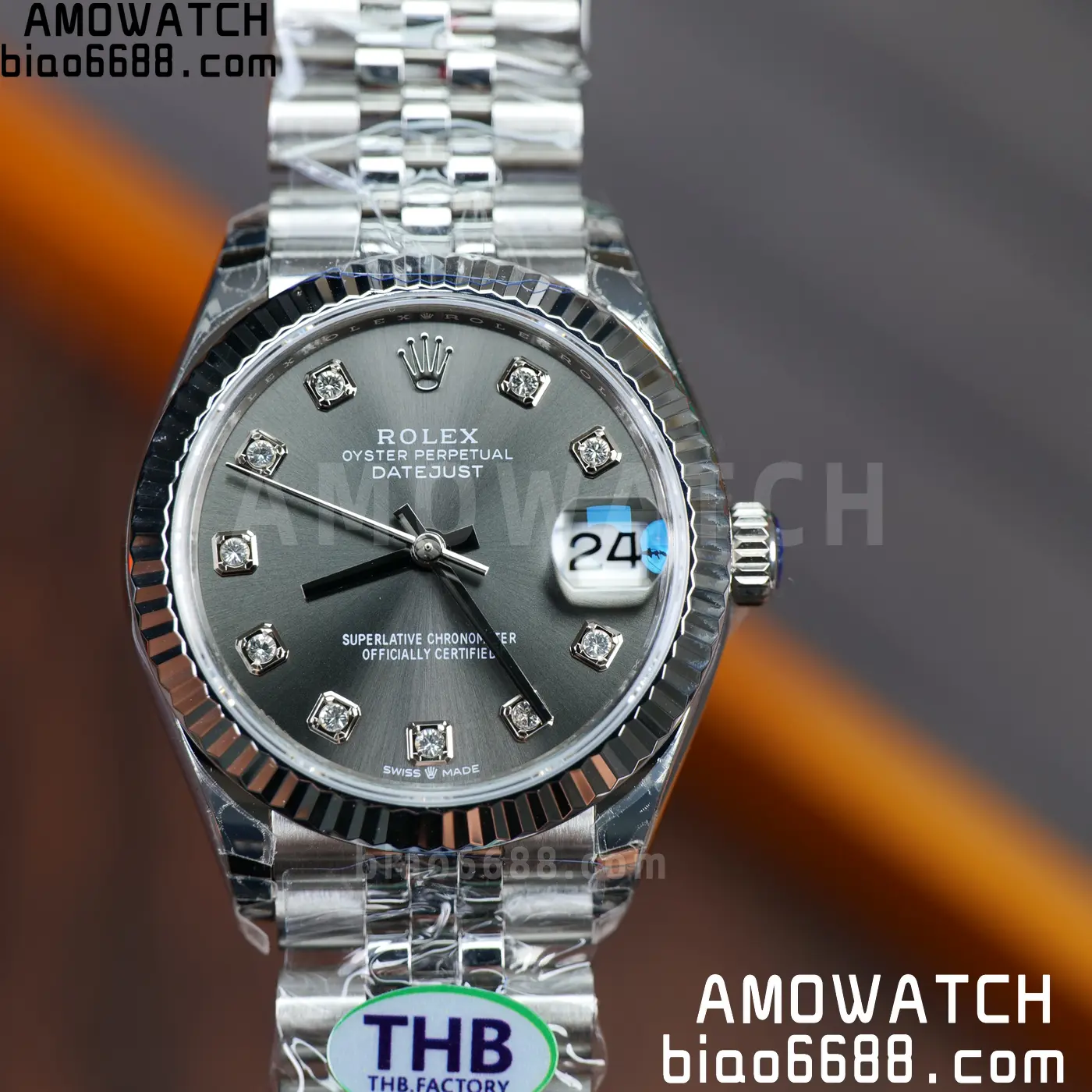 Rolex DateJust 31 278274 THBF 1:1 Best Edition 904L Steel Fluted Gray Dial on SS Jubilee Bracelet HZ Cal.2236 81 510d81fbc4469ee 阿默表行AmoWatch