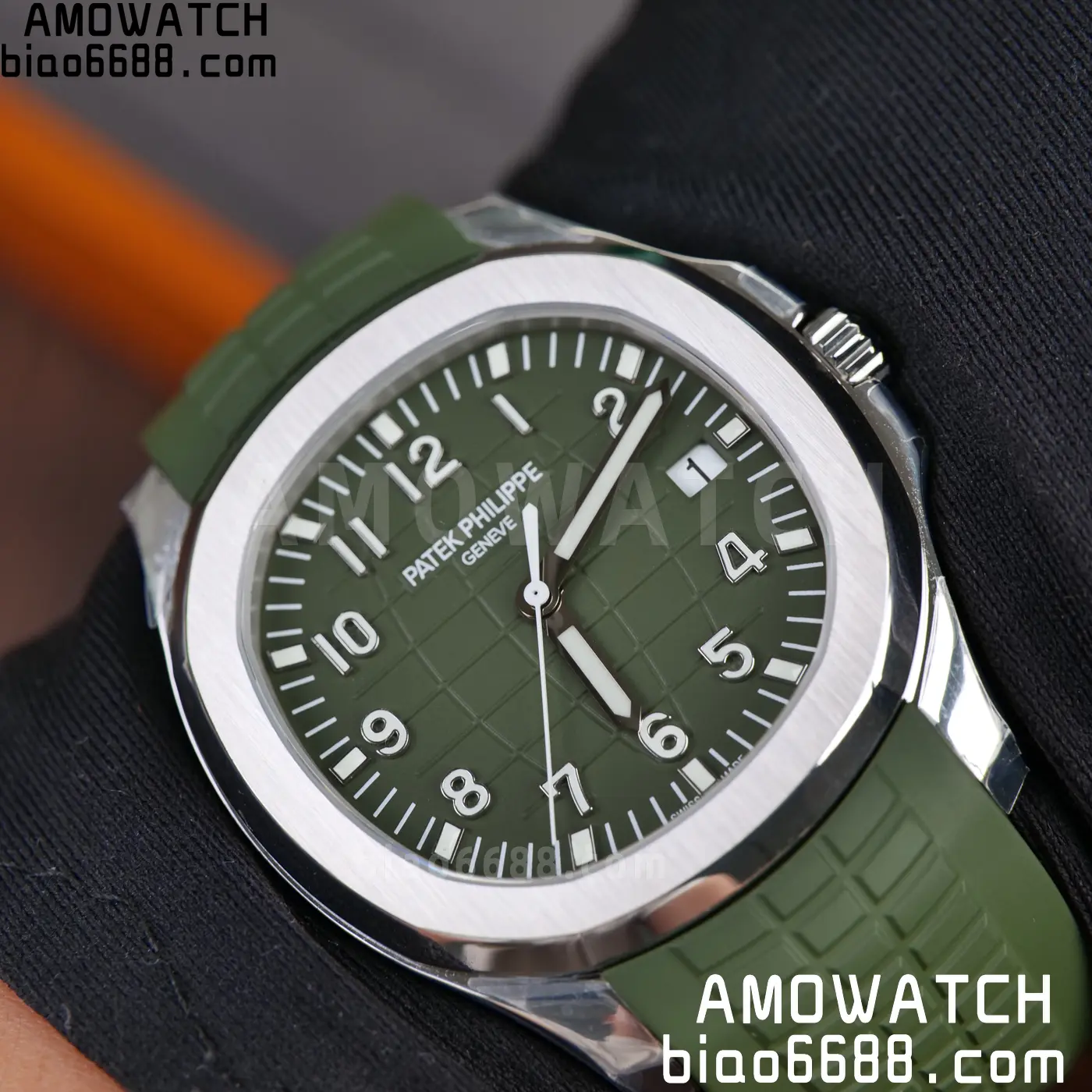 PP Aquanaut 5168G 42mm SS OMEF 1:1 Best Edition Green Dial on Green Rubber Strap DPB330 Weighted 135g 107 530b02cb0b1abef AMO Watch