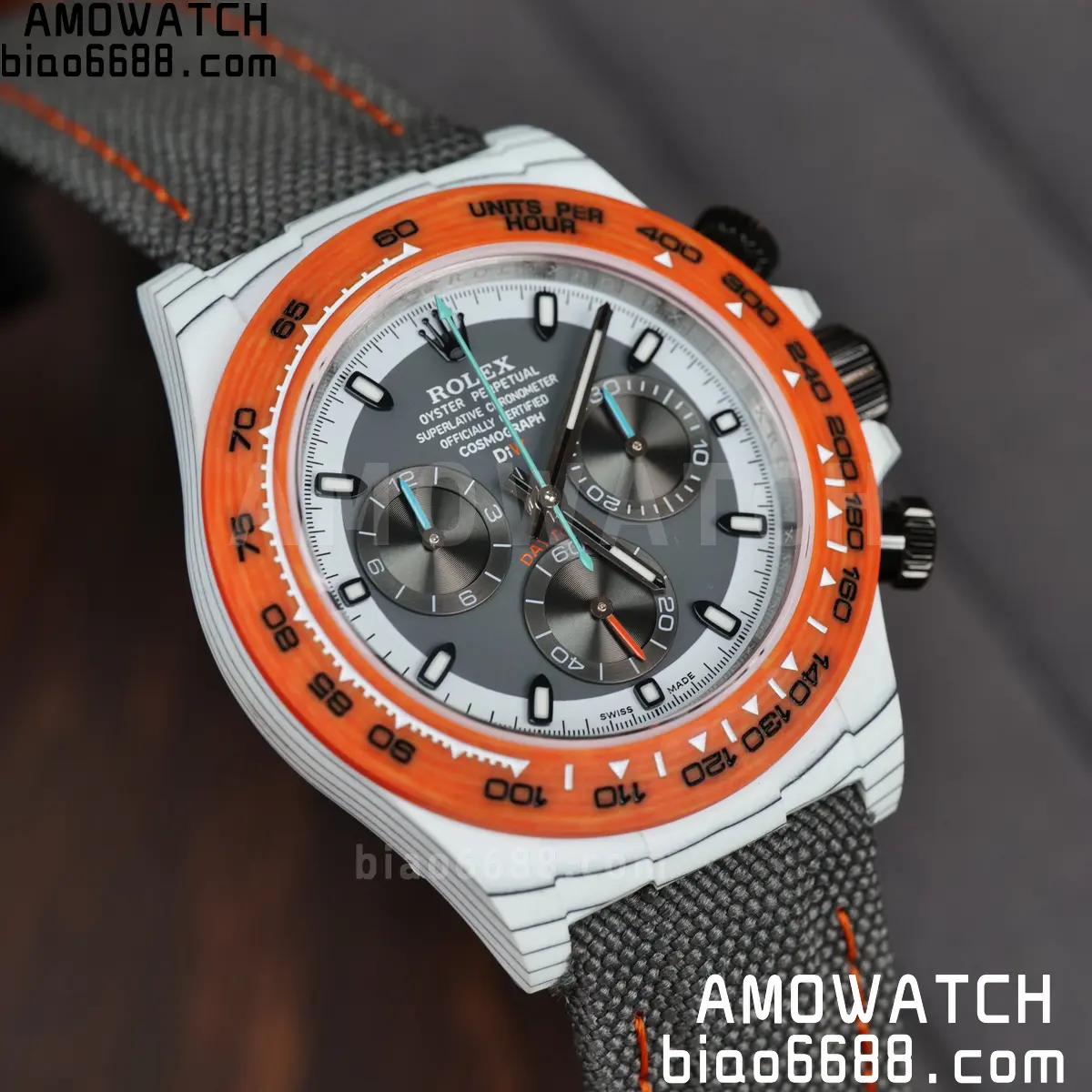 Rolex Daytona DIW White Carbon Ocellaris N6F1:1 Best Edition White/Gray Dial on Black Nylon Strap SA4130 83 5389c7f87b39818 AMO Watch