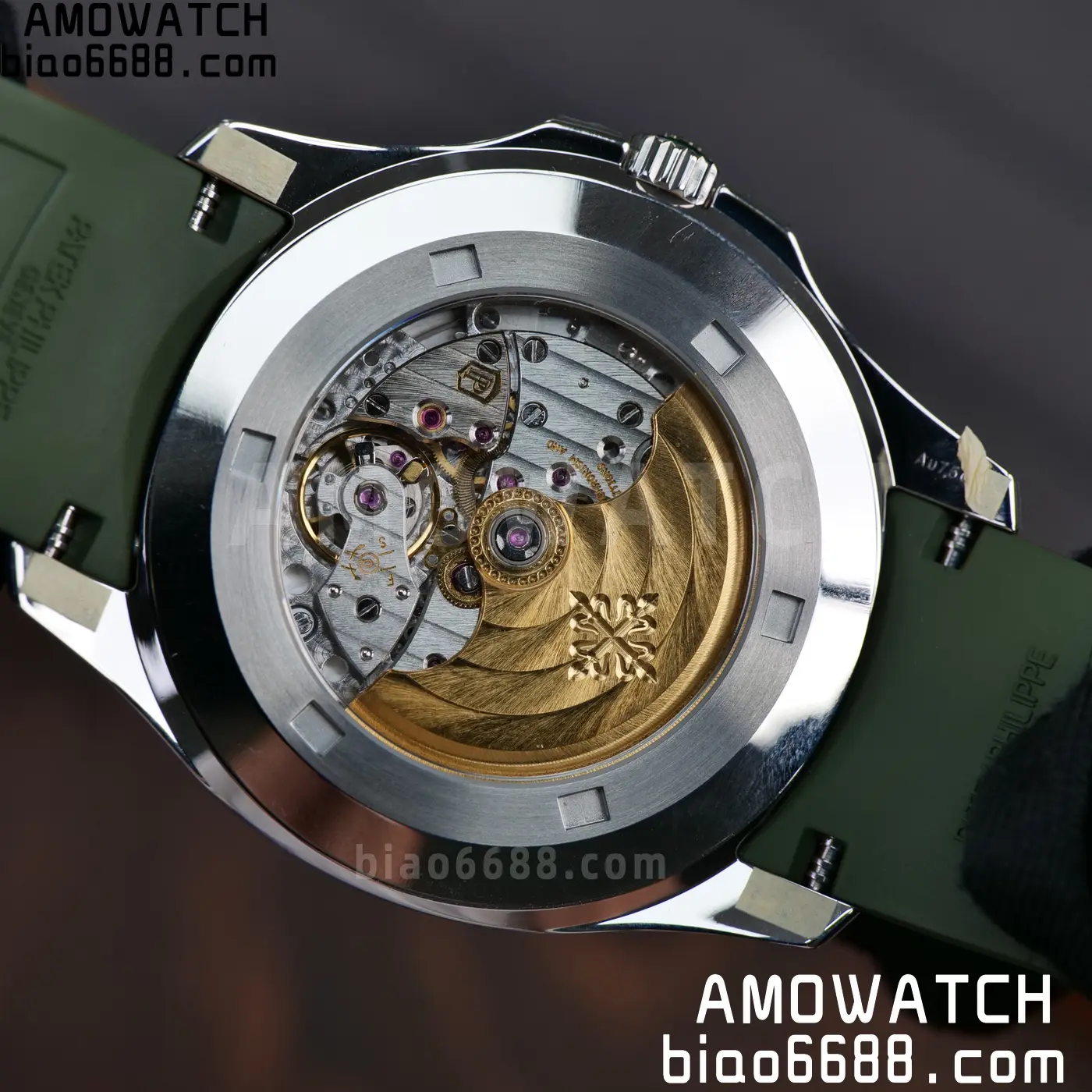 PP Aquanaut 5168G 42mm SS OMEF 1:1 Best Edition Green Dial on Green Rubber Strap DPB330 Weighted 135g 112 53aee8583e43f1c AMO Watch