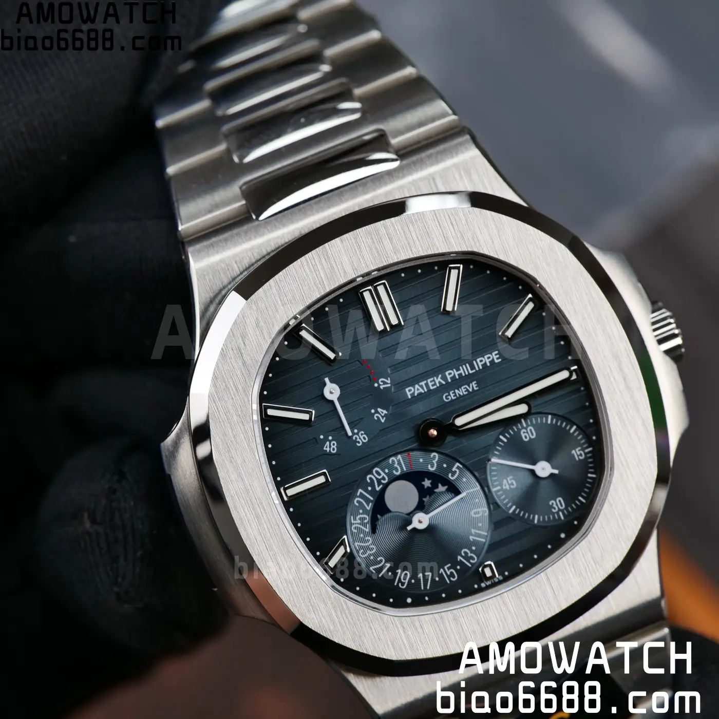 Patek Philippe Nautilus 5712 SS WSF VVS Moon Phase Module 78 54650b9cffa9216 AMO Watch