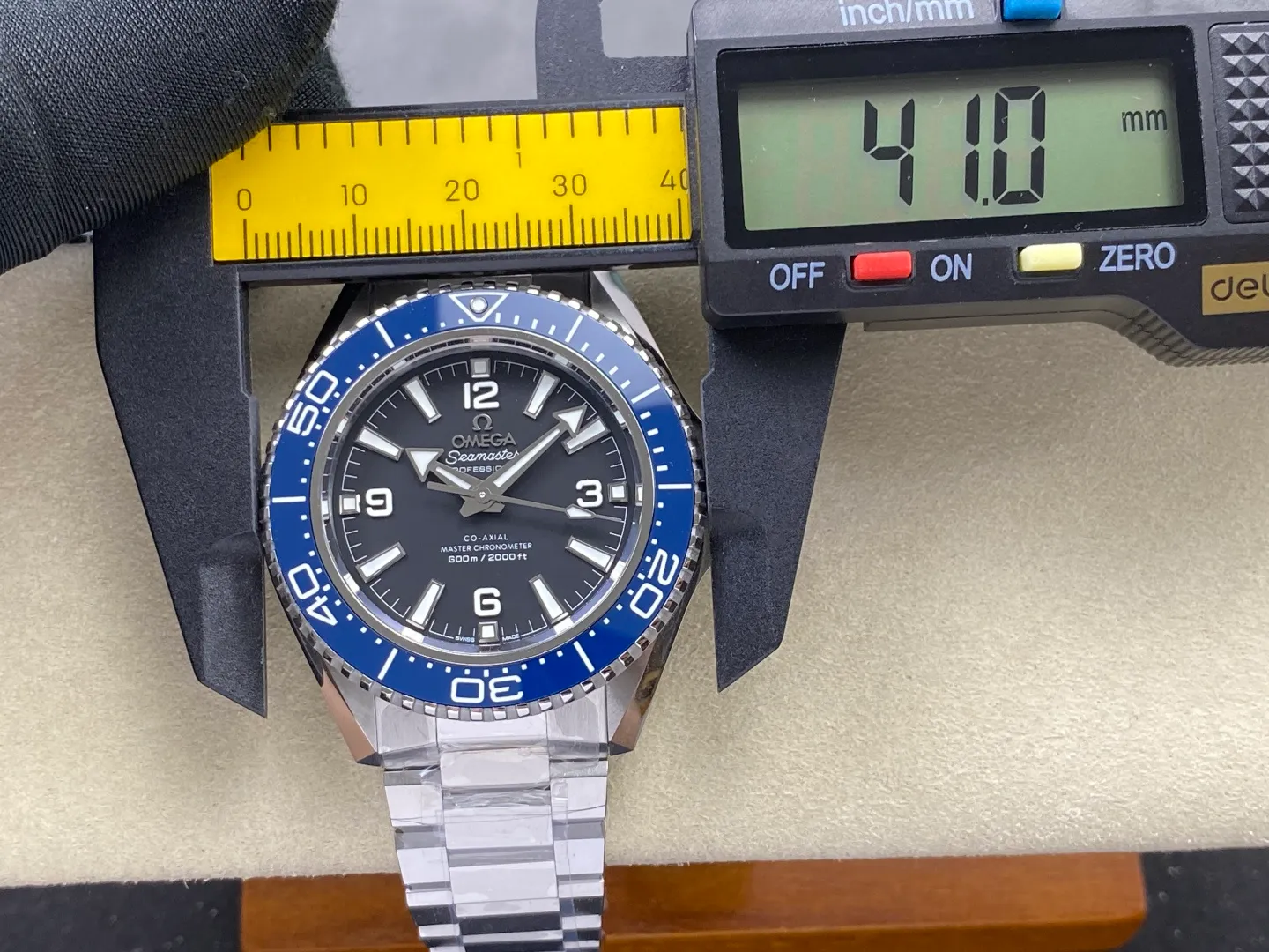 Omega Planet Ocean 600M SS Blue VSF 1:1 Best Edition on SS Bracelet VS8912 46 56bcb1638c76048 阿默表行AmoWatch
