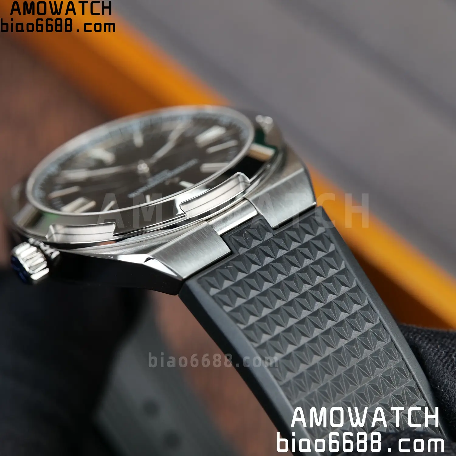 VC Overseas 4500V SS PPF1:1 Best Edition Black Dial on Black Rubber Strap A5100 86 57af83f50ca5933 AMO Watch