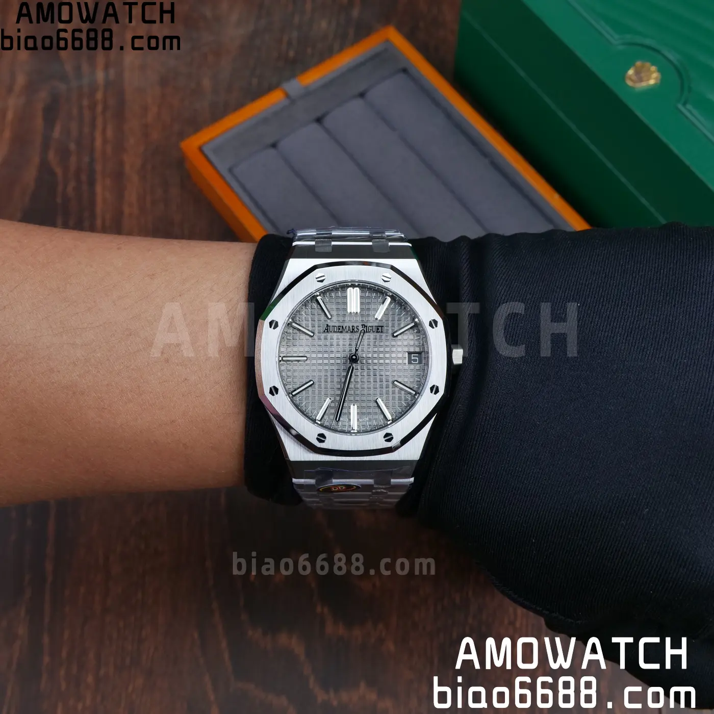 AP Royal Oak 41mm 15510ST SS DDF 1:1 Best Edition Gray Dial on SS Bracelet SA4302 Super Clone 95 59e3ad9e42c0919 AMO Watch