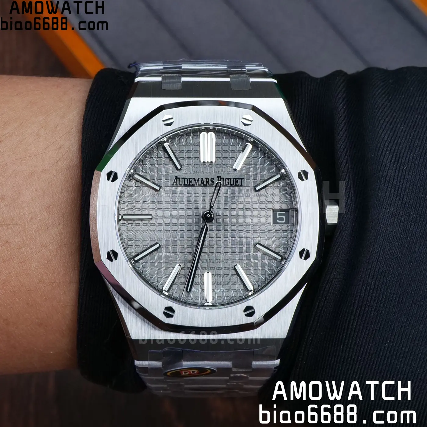 AP Royal Oak 41mm 15510ST SS DDF 1:1 Best Edition Gray Dial on SS Bracelet SA4302 Super Clone 96 5b4fd7ae3f8f9b8 AMO Watch