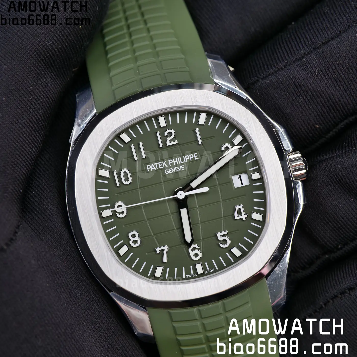 PP Aquanaut 5168G 42mm SS OMEF 1:1 Best Edition Green Dial on Green Rubber Strap DPB330 Weighted 135g 103 5d5483e9a1fcccb AMO Watch
