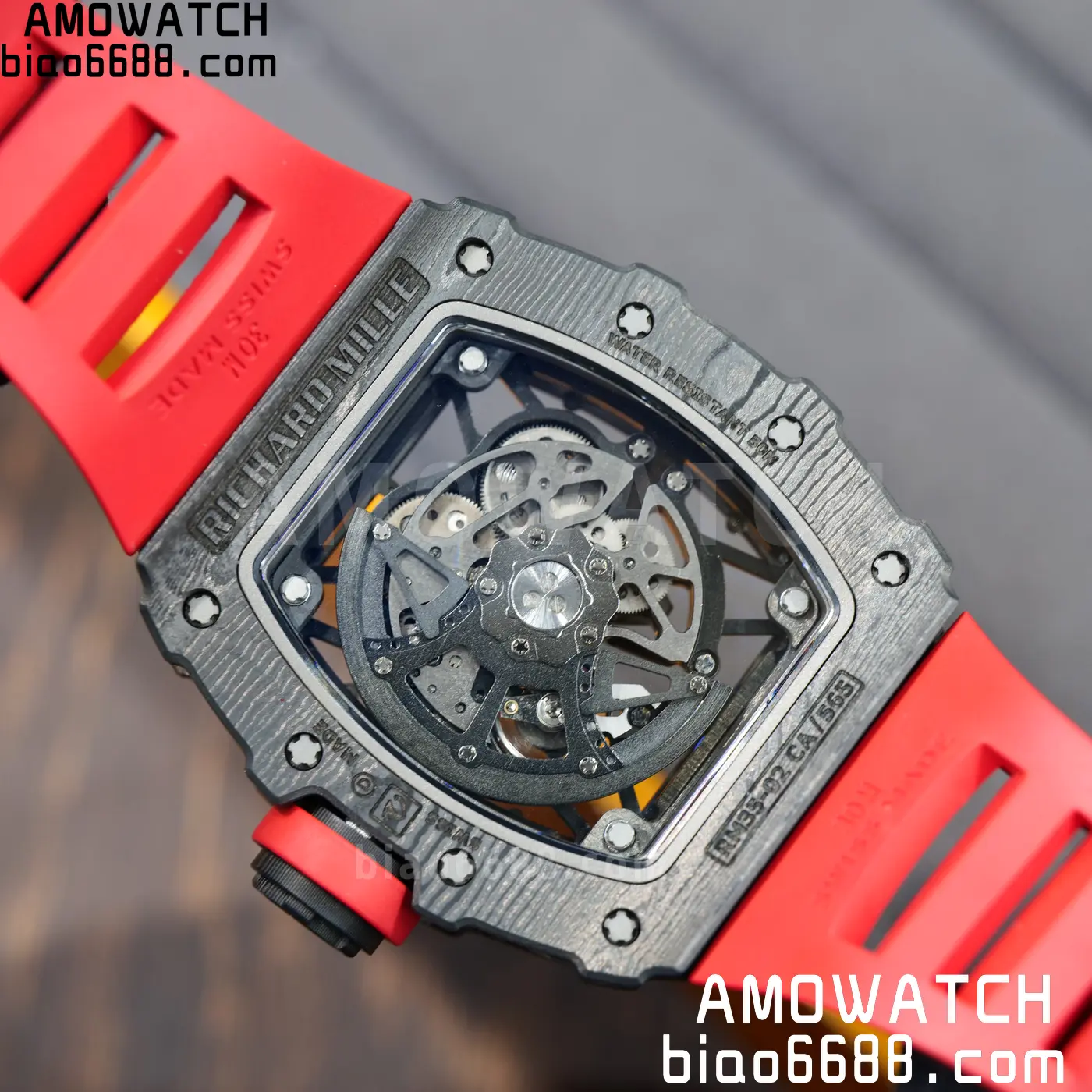 RICHARD MILLE RM35-02 NTPT Mille Studio 1:1 Best Edition on Red Rubber Strap RMUL1 Super Clone (Custom Case Set) 115 5eeb00fe6d031e2 AMO Watch