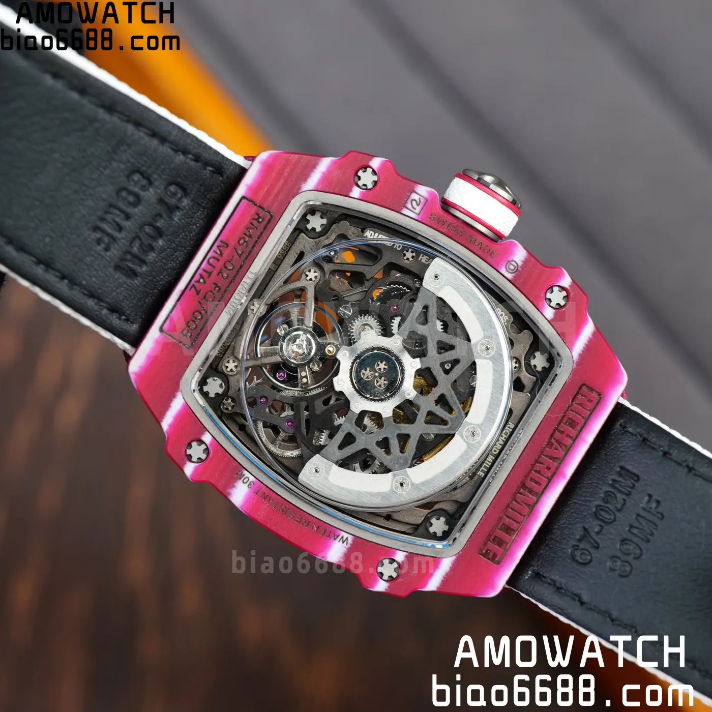 RICHARD MILLE RM67-02 Red NTPT Best Edition Qatar Dial on White Nylon strap CRMA7 Clone V10 124 6168b6022ebaeea AMO Watch