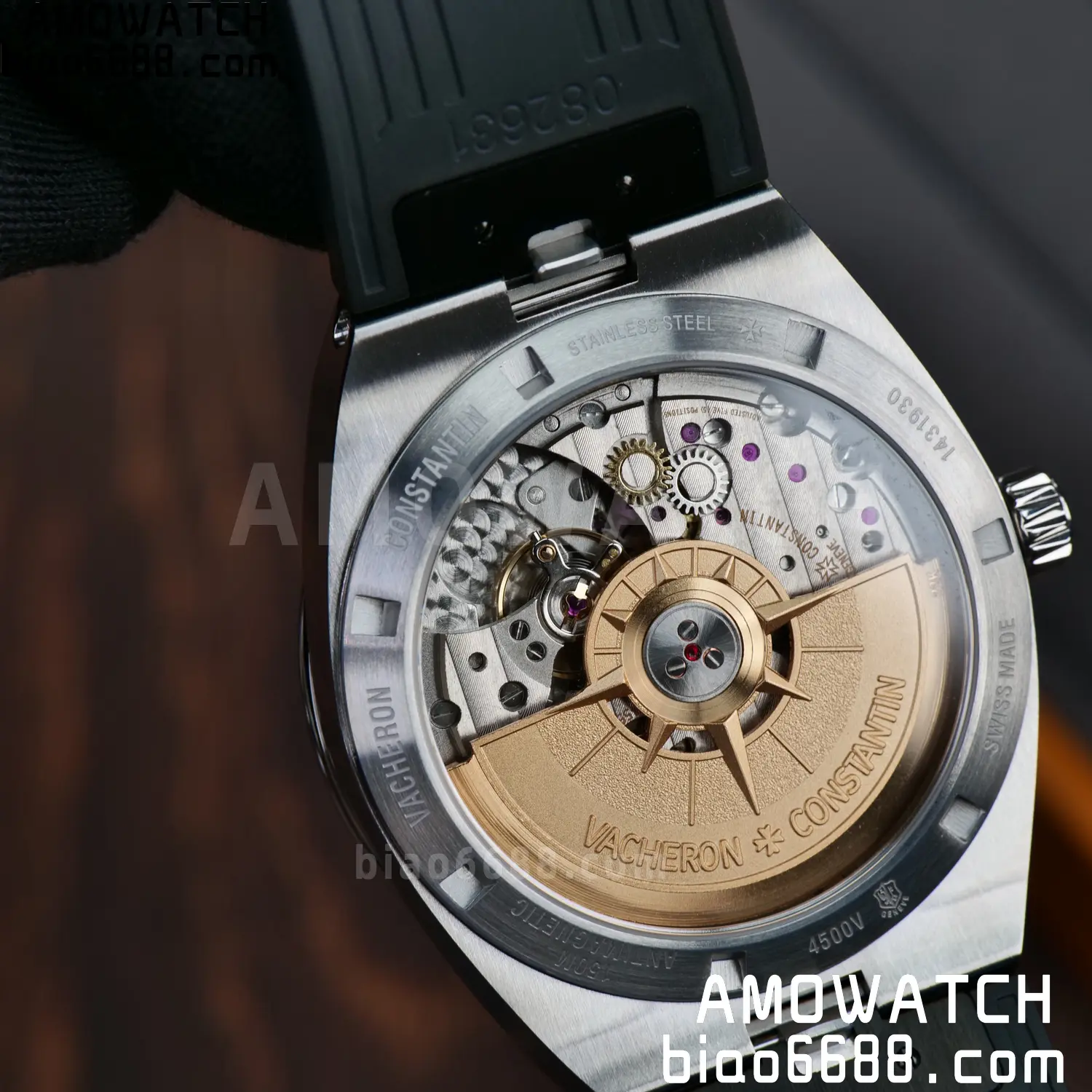 VC Overseas 4500V SS PPF 1:1 Best Edition Silver Dial on Black Rubber Strap A5100 88 62e0919e4c2ef30 AMO Watch
