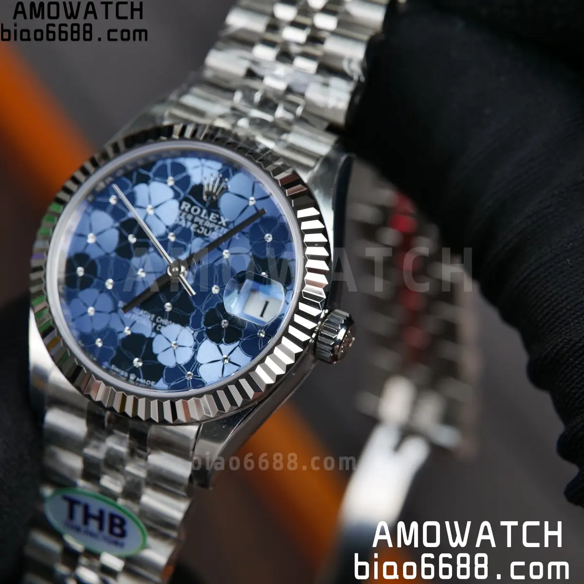 Rolex DateJust 31 278274 THBF 1:1 Best Edition 904L Steel Fluted Blue Floral Dial on SS Jubilee Bracelet HZ Cal.2236 66 64a955b63a005d6 AMO Watch