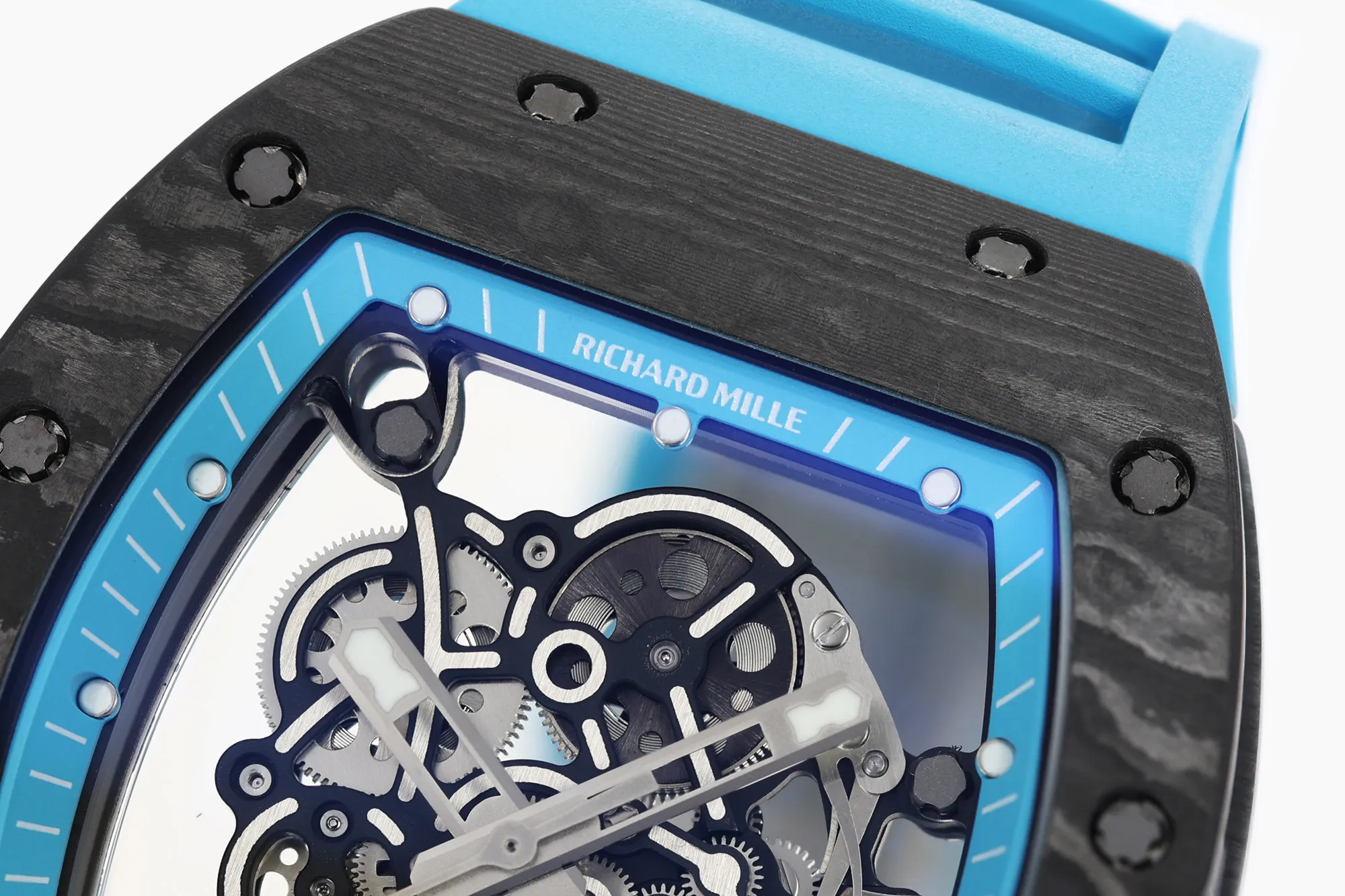 RICHARD MILLE RM055 NTPT ZF 1:1 Best Edition Blue Bezel Blue Crown on Rubber Strap RMUL2 Super Clone V3 21 64d15f13771e128 AMO Watch