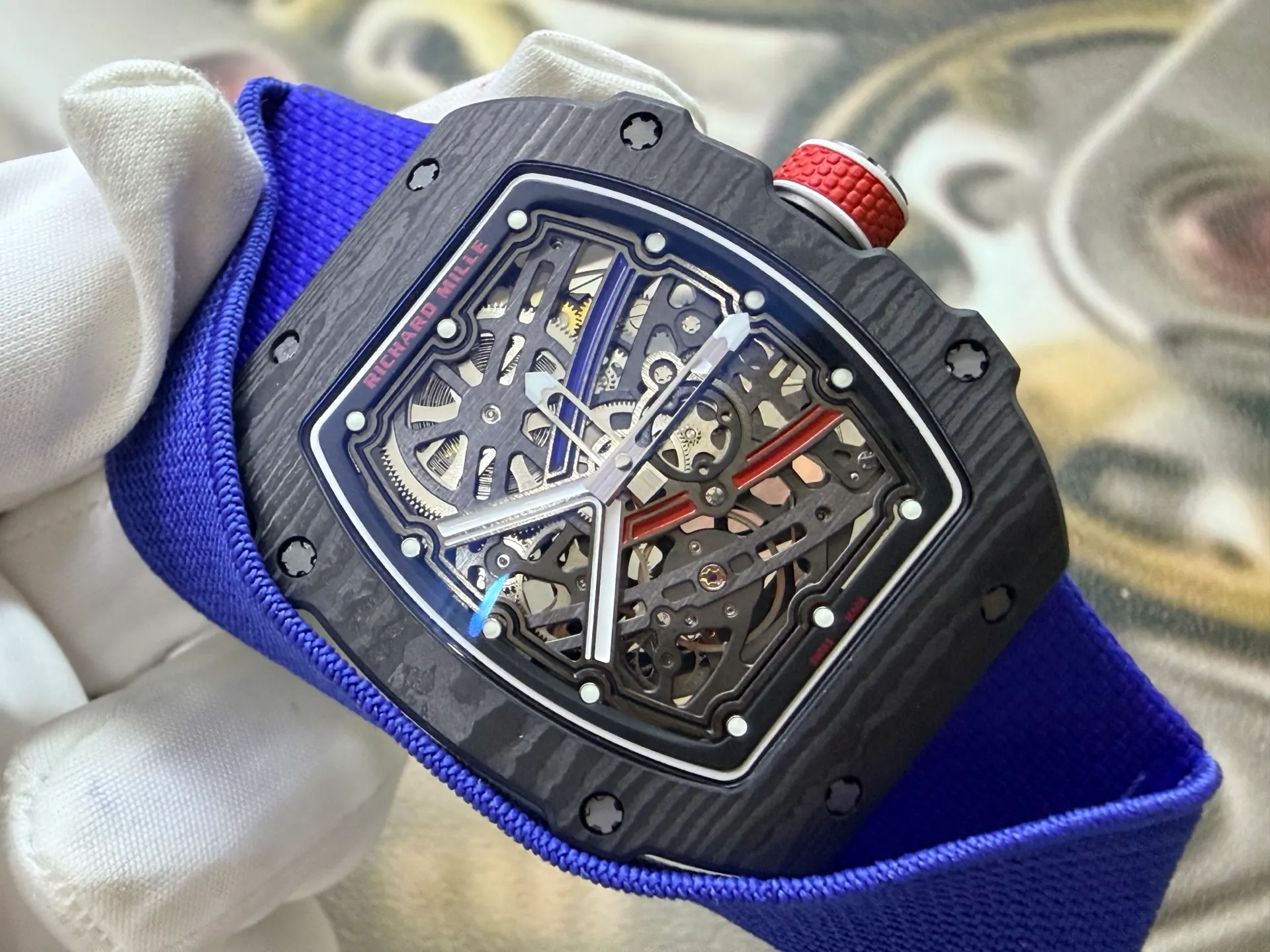 RICHARD MILLE RM67-02 Black NTPT RICH Factory 1:1 France Blue/Red/White Skeleton Dial CRMA7 Super Clone 51 6b6e4c484f7739f 阿默表行AmoWatch