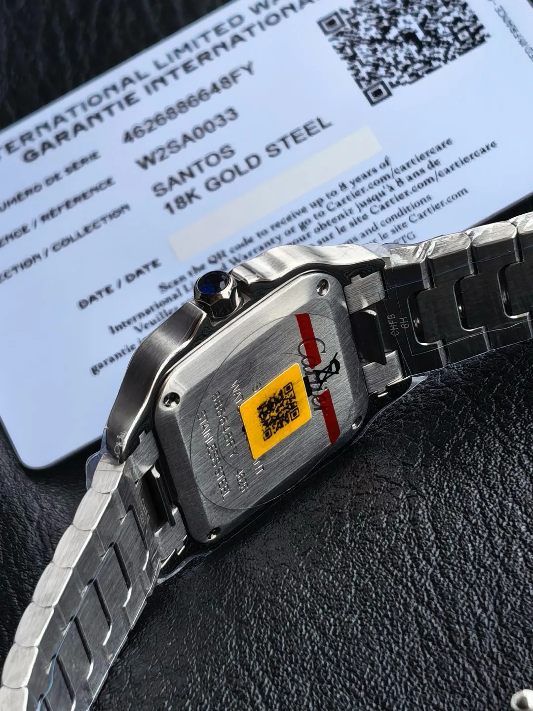 Cartier Santos 27mm SS 8848F 1:1 Best Edition Red Dial on SS Bracelet Quartz 23 6f826c75f6370d9 阿默表行AmoWatch