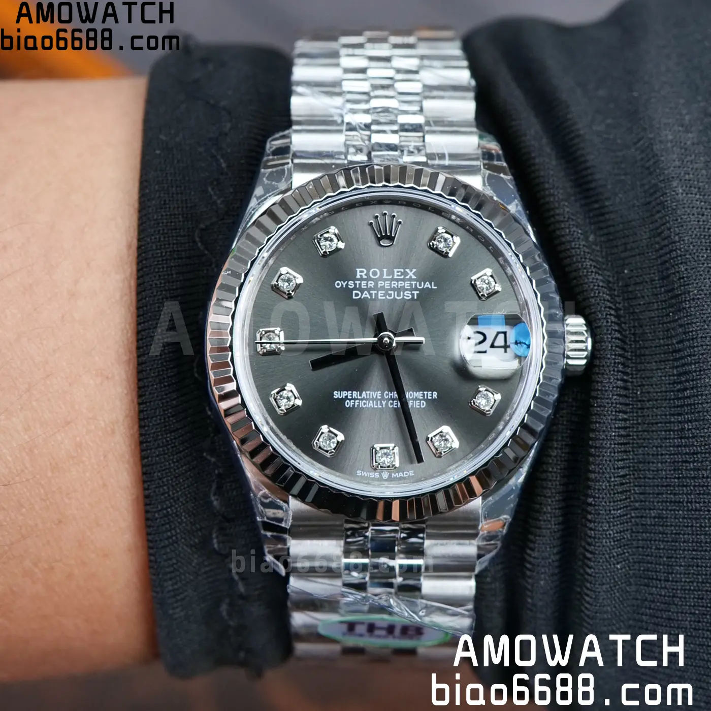 Rolex DateJust 31 278274 THBF 1:1 Best Edition 904L Steel Fluted Gray Dial on SS Jubilee Bracelet HZ Cal.2236 60 74c47e6b81b0851 阿默表行AmoWatch