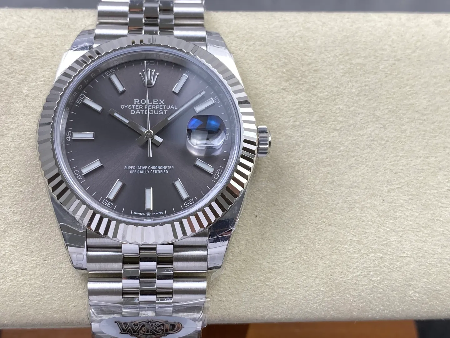 Rolex DateJust 41 126334 WKD 1:1 Best Edition Gray Dial on Jubilee Bracelet JH3235 (Free Sprung) 24 7795411dab7c585 AMO Watch