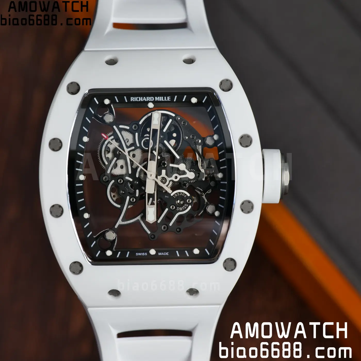 RICHARD MILLE RM055 A9F 1:1 Best Edition White Bezel on White Rubber Strap RMUL2 Free Sprung 104 78db7c172f753f6 AMO Watch