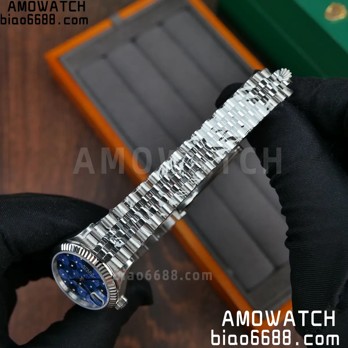 Rolex DateJust 31 278274 THBF 1:1 Best Edition 904L Steel Fluted Blue Floral Dial on SS Jubilee Bracelet HZ Cal.2236 60 79b1932ddff6108 AMO Watch