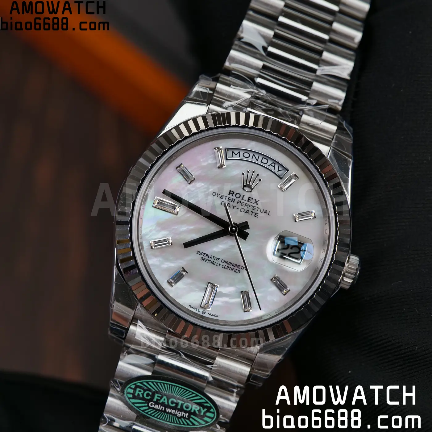 Rolex Day Date 40 SS 228236 RCF 1:1 Best Edition MOP Dial on President Bracelet VR3255 (211g) 79 7b18a66d49c4729 阿默表行AmoWatch