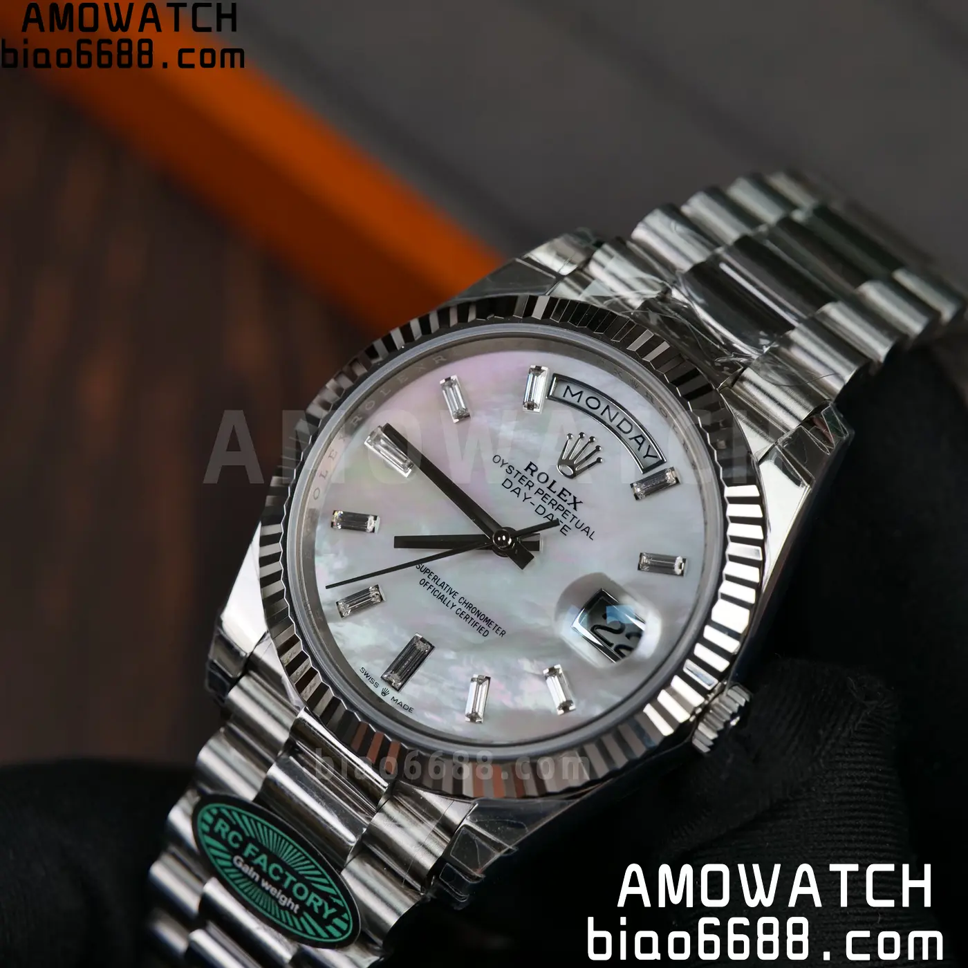 Rolex Day Date 40 SS 228236 RCF 1:1 Best Edition MOP Dial on President Bracelet VR3255 (211g) 72 7b5674d2b85ace5 阿默表行AmoWatch