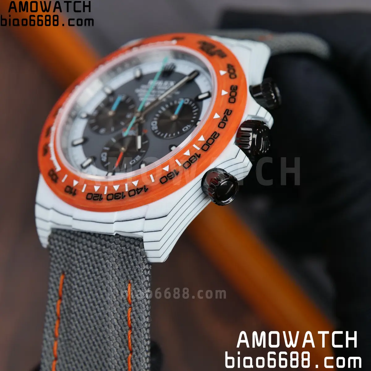 Rolex Daytona DIW White Carbon Ocellaris N6F1:1 Best Edition White/Gray Dial on Black Nylon Strap SA4130 70 7cb7a68662ea739 AMO Watch