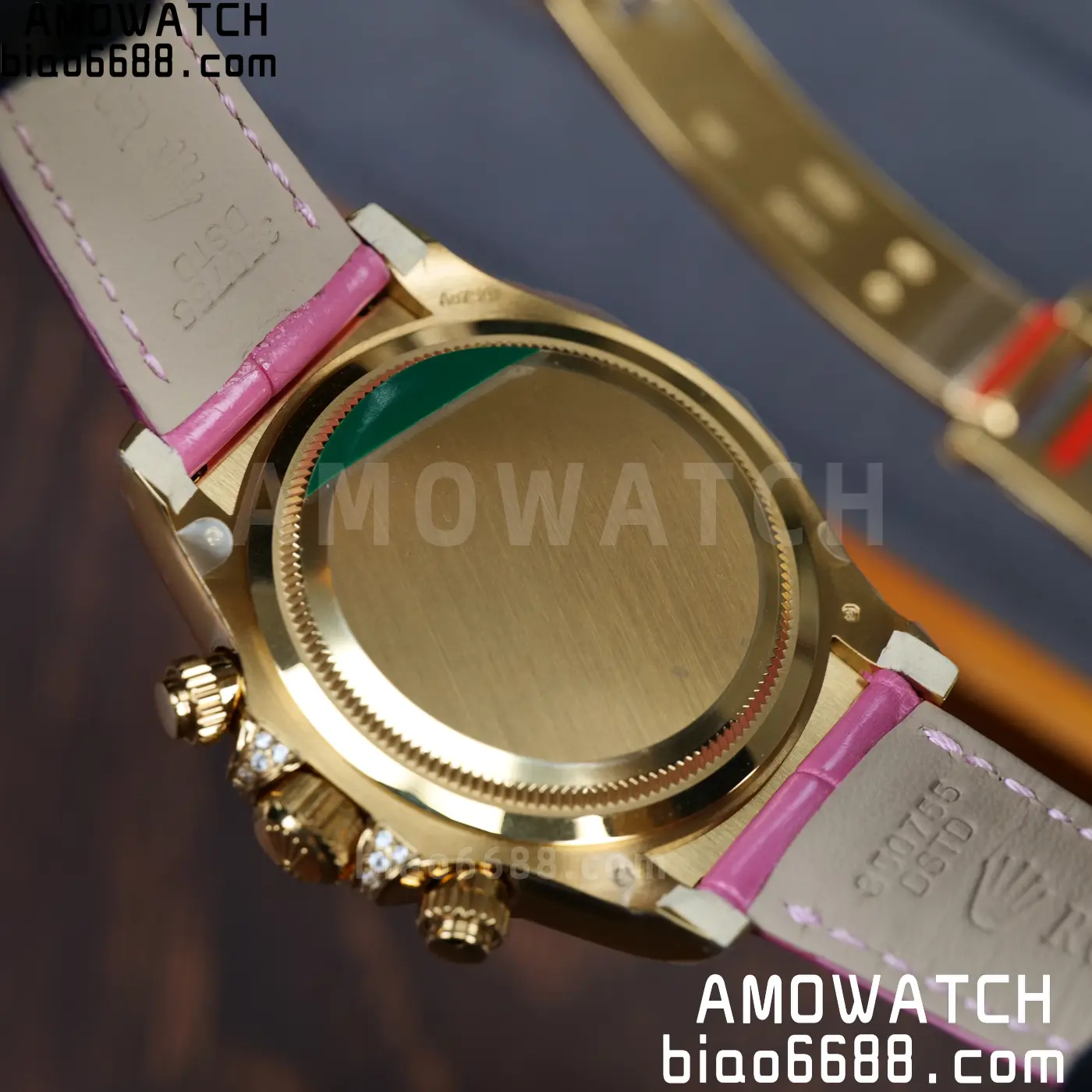 Rolex Daytona 126538TRO Gold Factory Best Edition Pink Dial on Pink Leather Strap 4130 V3 101 7dc1e8b8a330acc 阿默表行AmoWatch