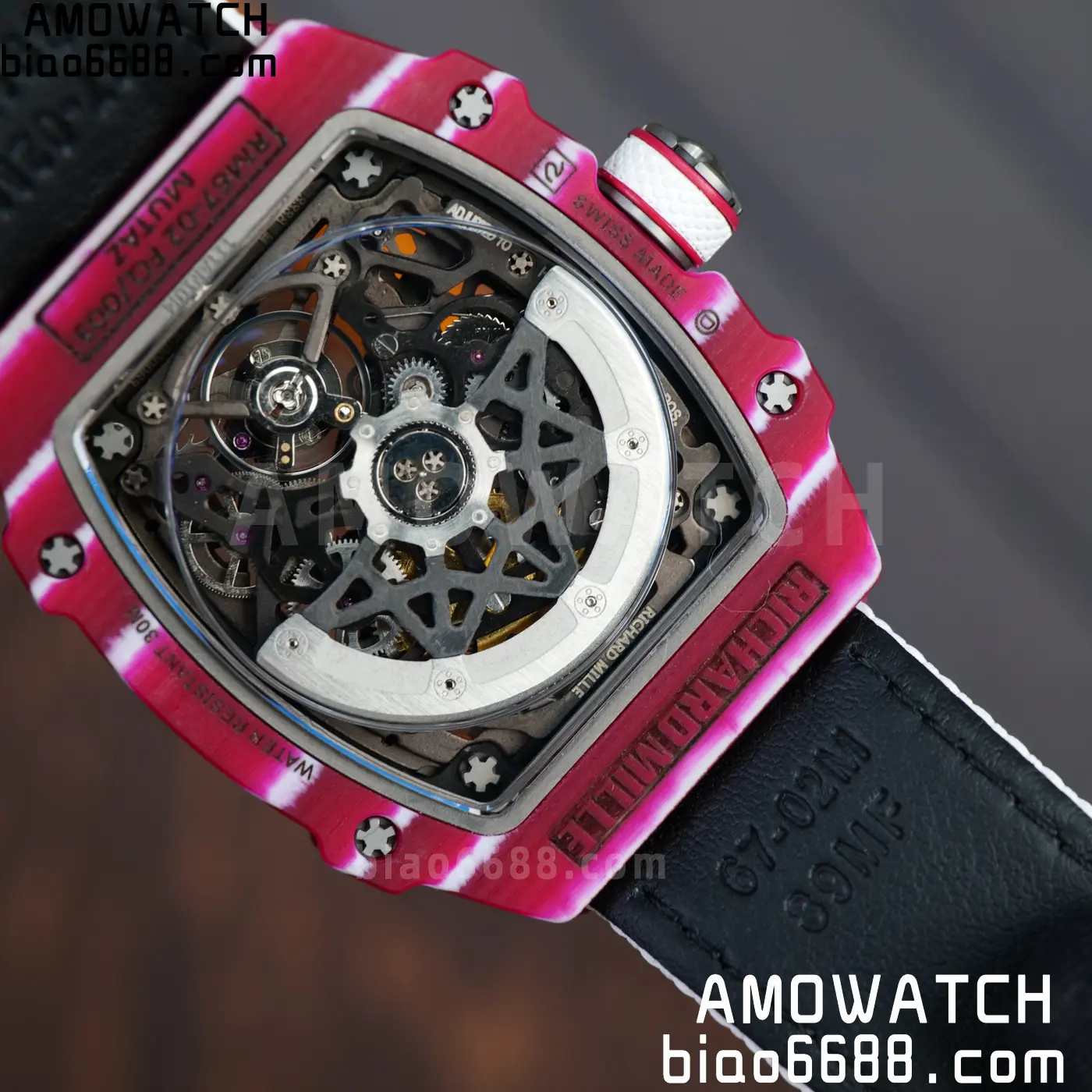 RICHARD MILLE RM67-02 Red NTPT Best Edition Qatar Dial on White Nylon strap CRMA7 Clone V10 126 7f645c8d57087c2 AMO Watch