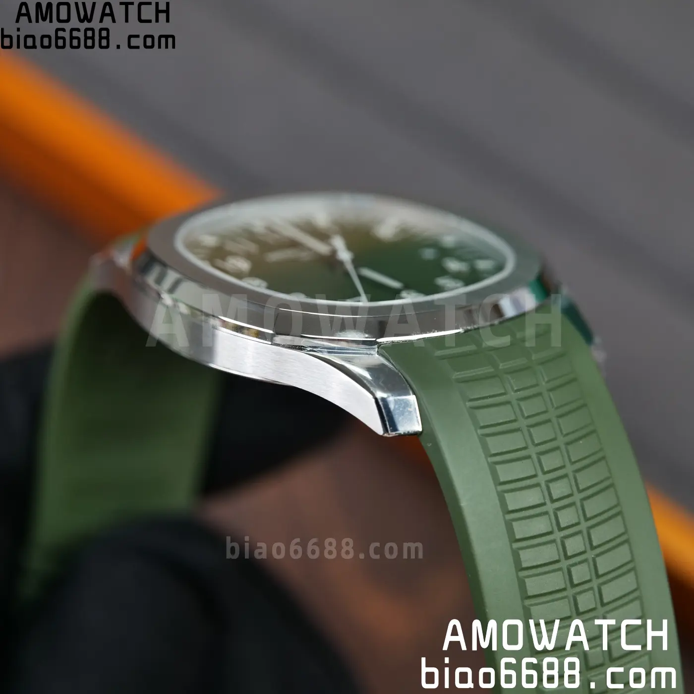 PP Aquanaut 5168G 42mm SS OMEF 1:1 Best Edition Green Dial on Green Rubber Strap DPB330 Weighted 135g 87 819811c118aa7d5 AMO Watch