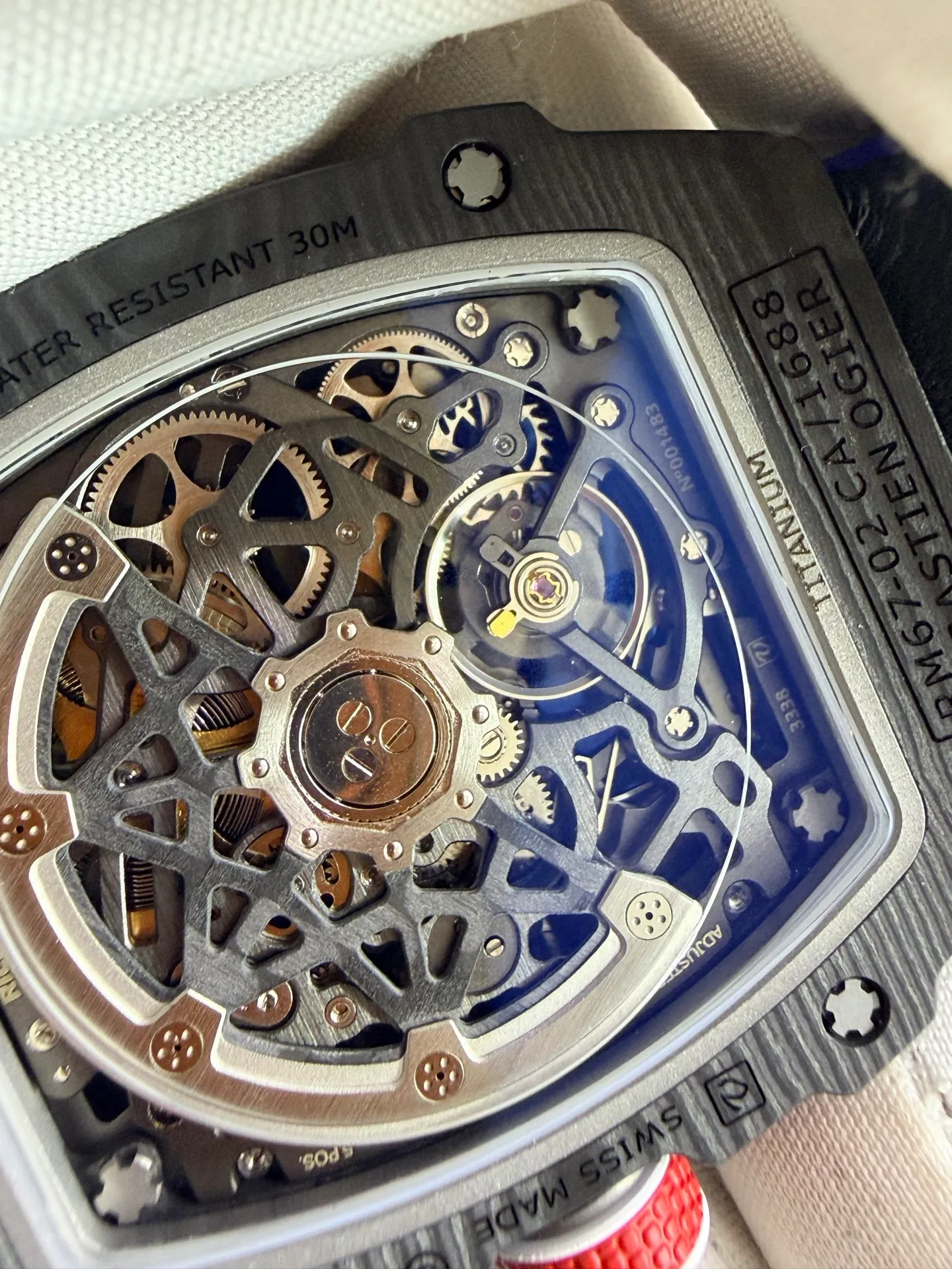 RICHARD MILLE RM67-02 Black NTPT RICH Factory 1:1 France Blue/Red/White Skeleton Dial CRMA7 Super Clone 64 82533686dbb2fac 阿默表行AmoWatch