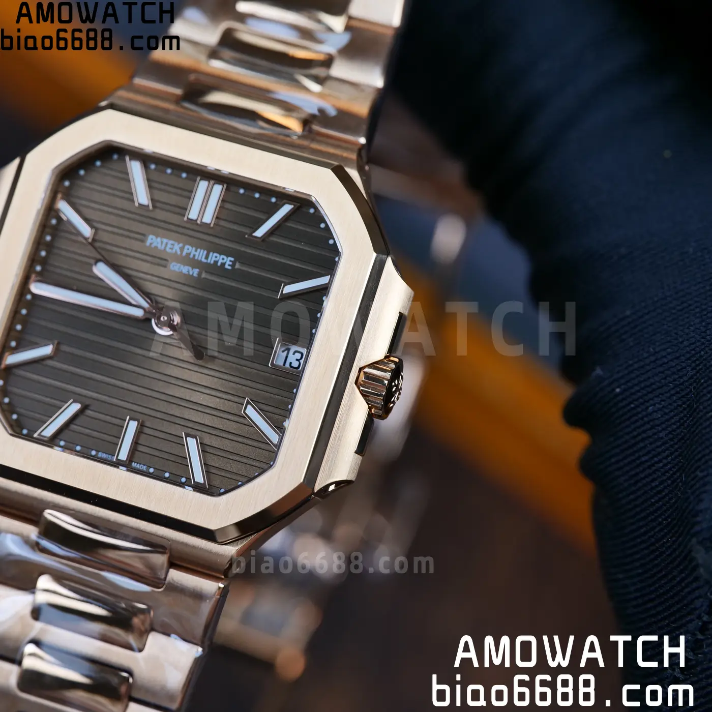 PP Cubitus 7128 RG BBF Best Edition Brown Dial on RG Bracelet DD330 Super Clone 71 8a6dd1749130a5f AMO Watch