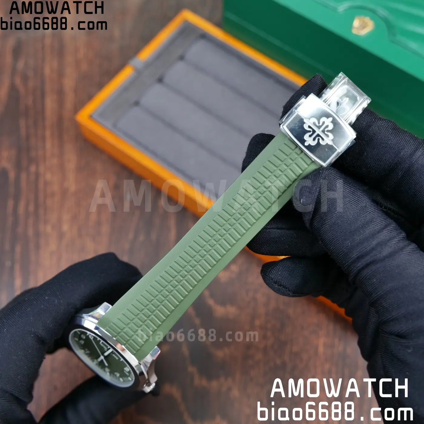 PP Aquanaut 5168G 42mm SS OMEF 1:1 Best Edition Green Dial on Green Rubber Strap DPB330 Weighted 135g 84 8aaf0fb819efd65 AMO Watch