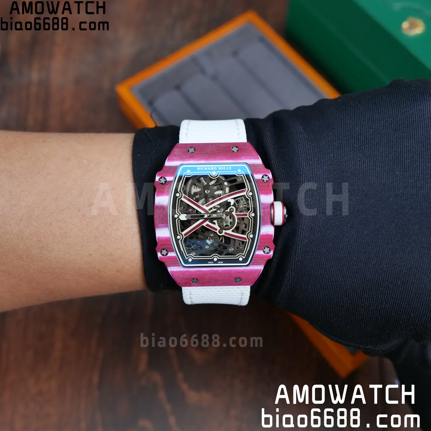 RICHARD MILLE RM67-02 Red NTPT Best Edition Qatar Dial on White Nylon strap CRMA7 Clone V10 136 8c5f09a55480da4 AMO Watch