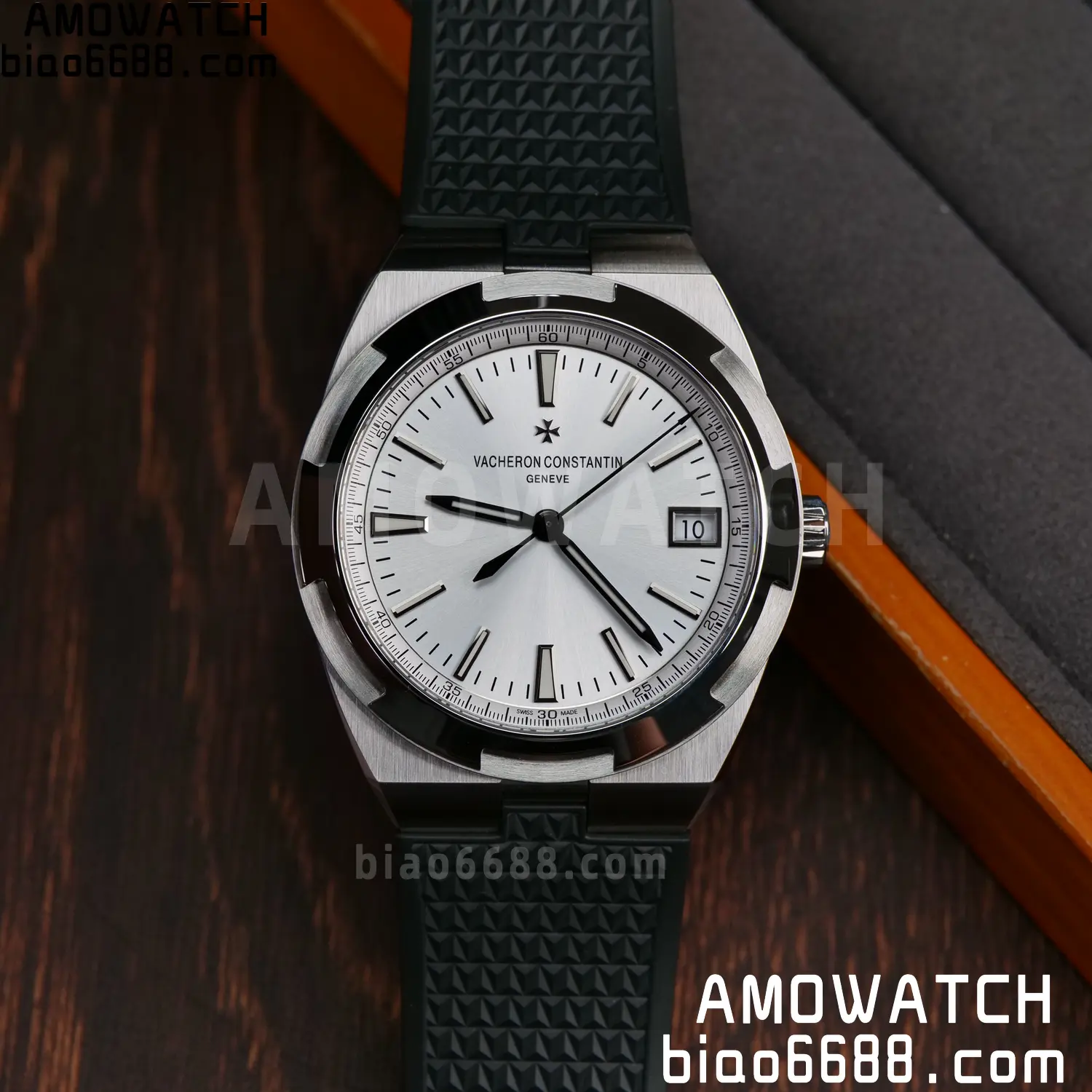 VC Overseas 4500V SS PPF 1:1 Best Edition Silver Dial on Black Rubber Strap A5100 85 8c8032085a60257 AMO Watch
