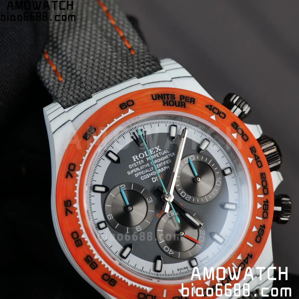 Rolex Daytona DIW White Carbon Ocellaris N6F1:1 Best Edition White/Gray Dial on Black Nylon Strap SA4130 76 8d44d7e86ffd1de AMO Watch
