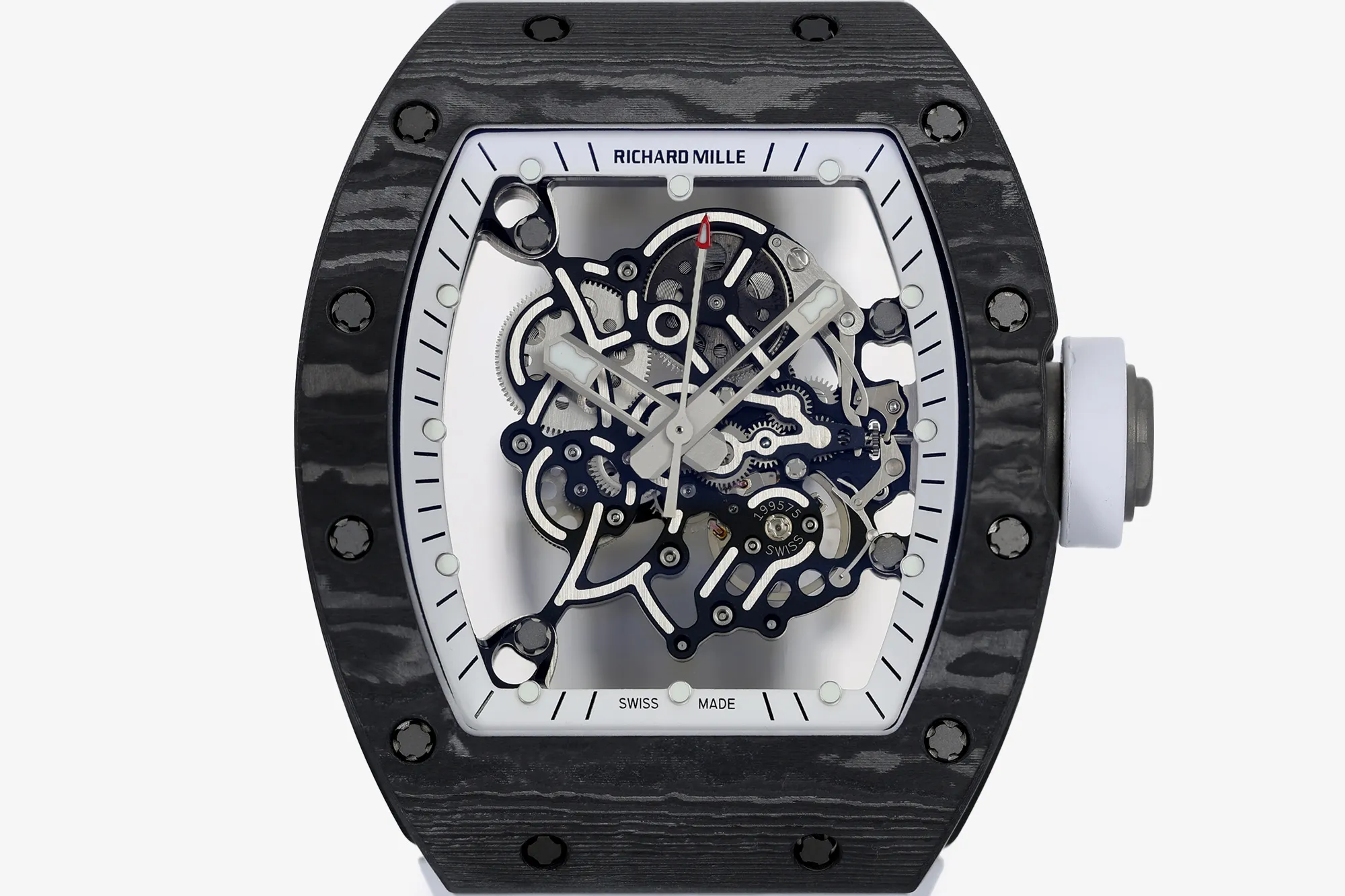 RICHARD MILLE RM055 NTPT/Ti ZF 1:1 Best Edition White Bezel White Crown on Rubber Strap RMUL2 Super Clone V3 20 8d7605a2464fc66 AMO Watch