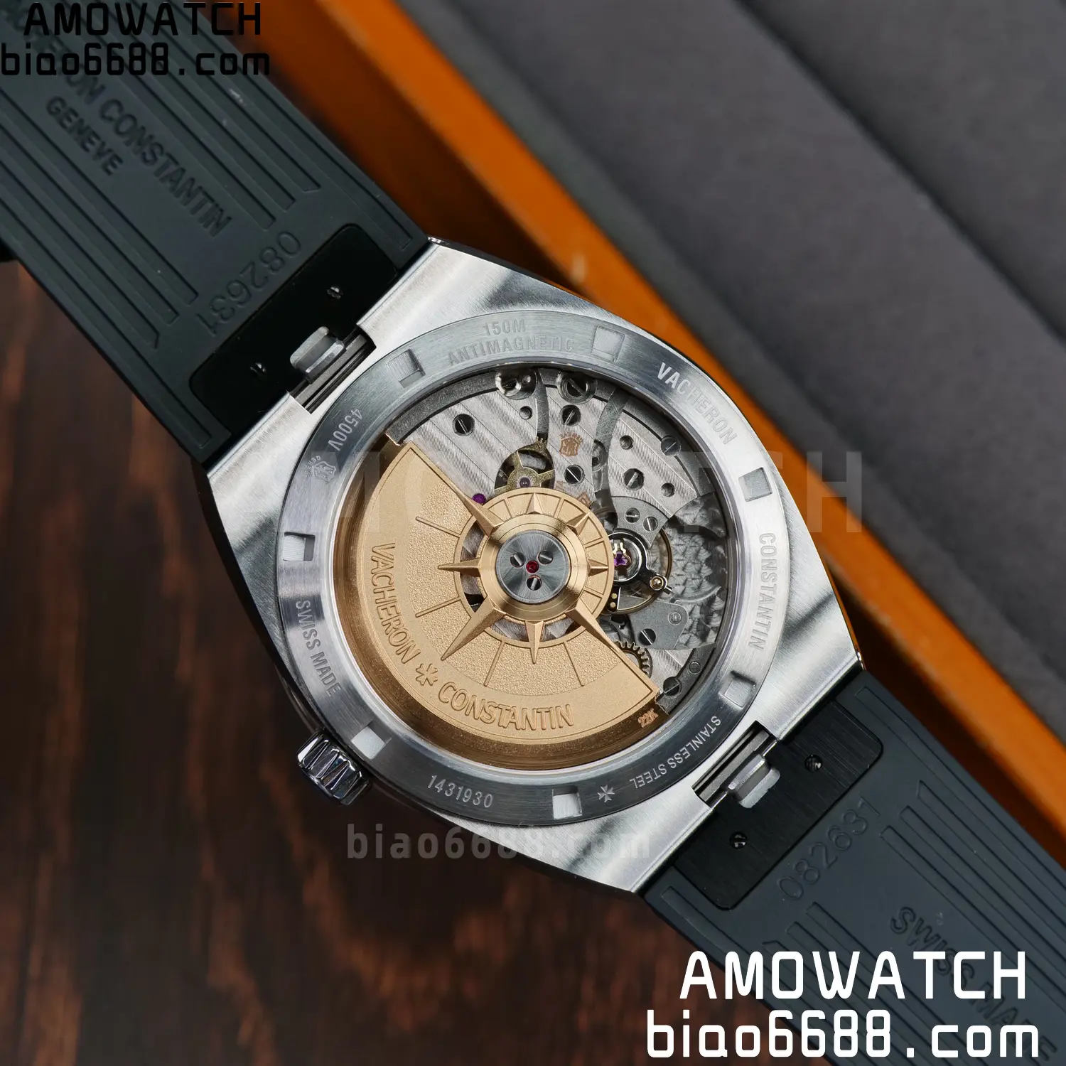 VC Overseas 4500V SS PPF 1:1 Best Edition Silver Dial on Black Rubber Strap A5100 86 8defef9dfe54205 AMO Watch