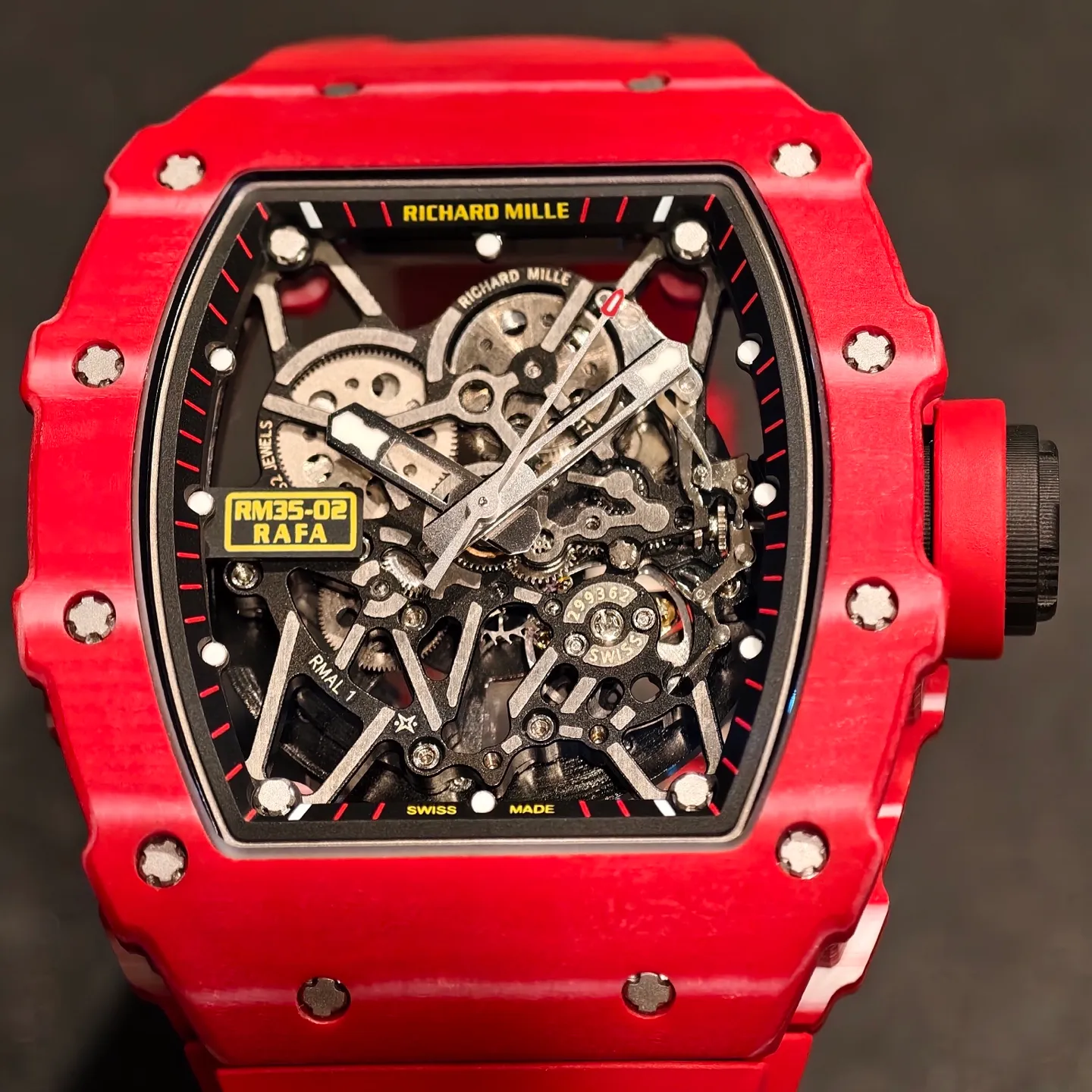 RICHARD MILLE RM35-02 Red NTPT Mille Studio 1:1 Best Edition on Red Rubber Strap RMUL1 Super Clone (Custom Case Set) 44 90259ff3ff395a3 AMO Watch