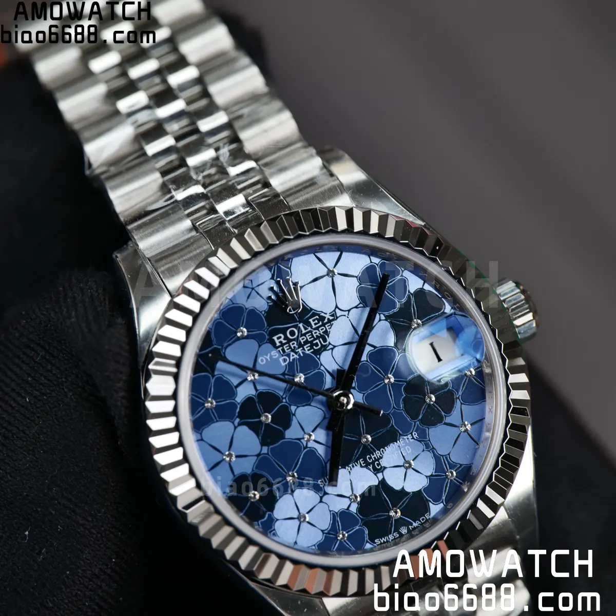 Rolex DateJust 31 278274 THBF 1:1 Best Edition 904L Steel Fluted Blue Floral Dial on SS Jubilee Bracelet HZ Cal.2236 71 90fda17506602dd AMO Watch